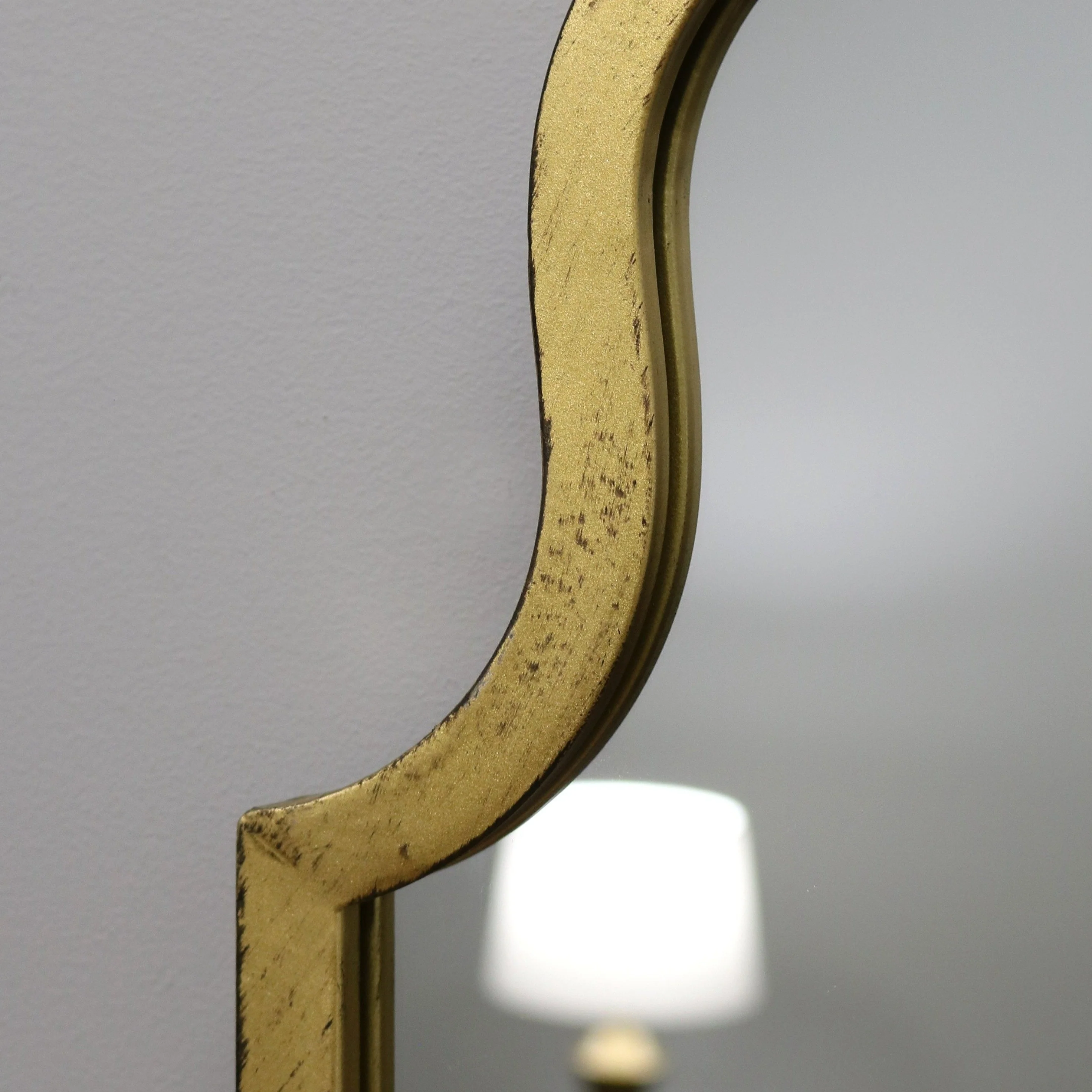 Algiers - Large Full Length Gold Arched Metal Mirror 150cm x 60cm - Image 3