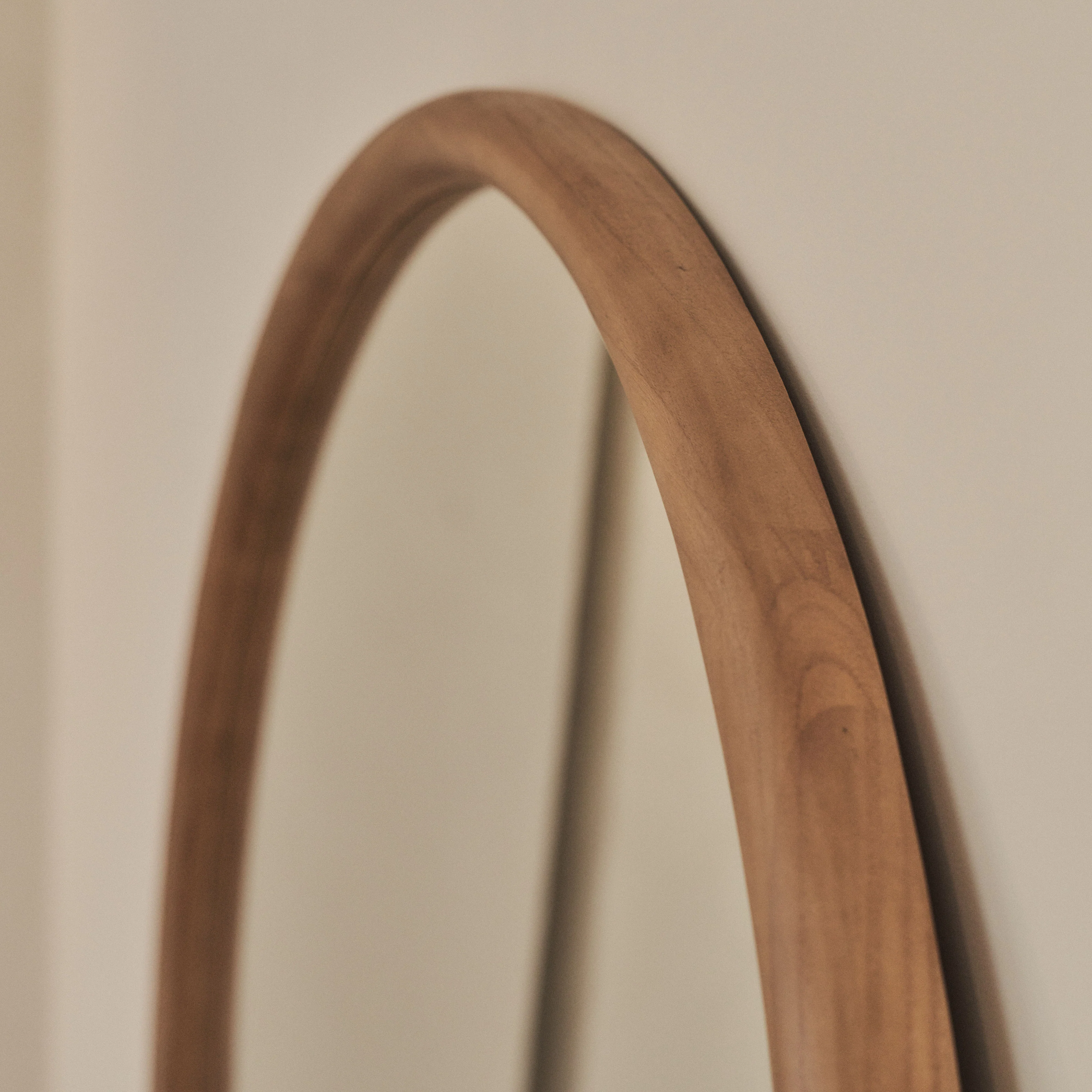 Amora - Large Warm Wood Round Wall Mirror 100cm x 100cm - Image 5