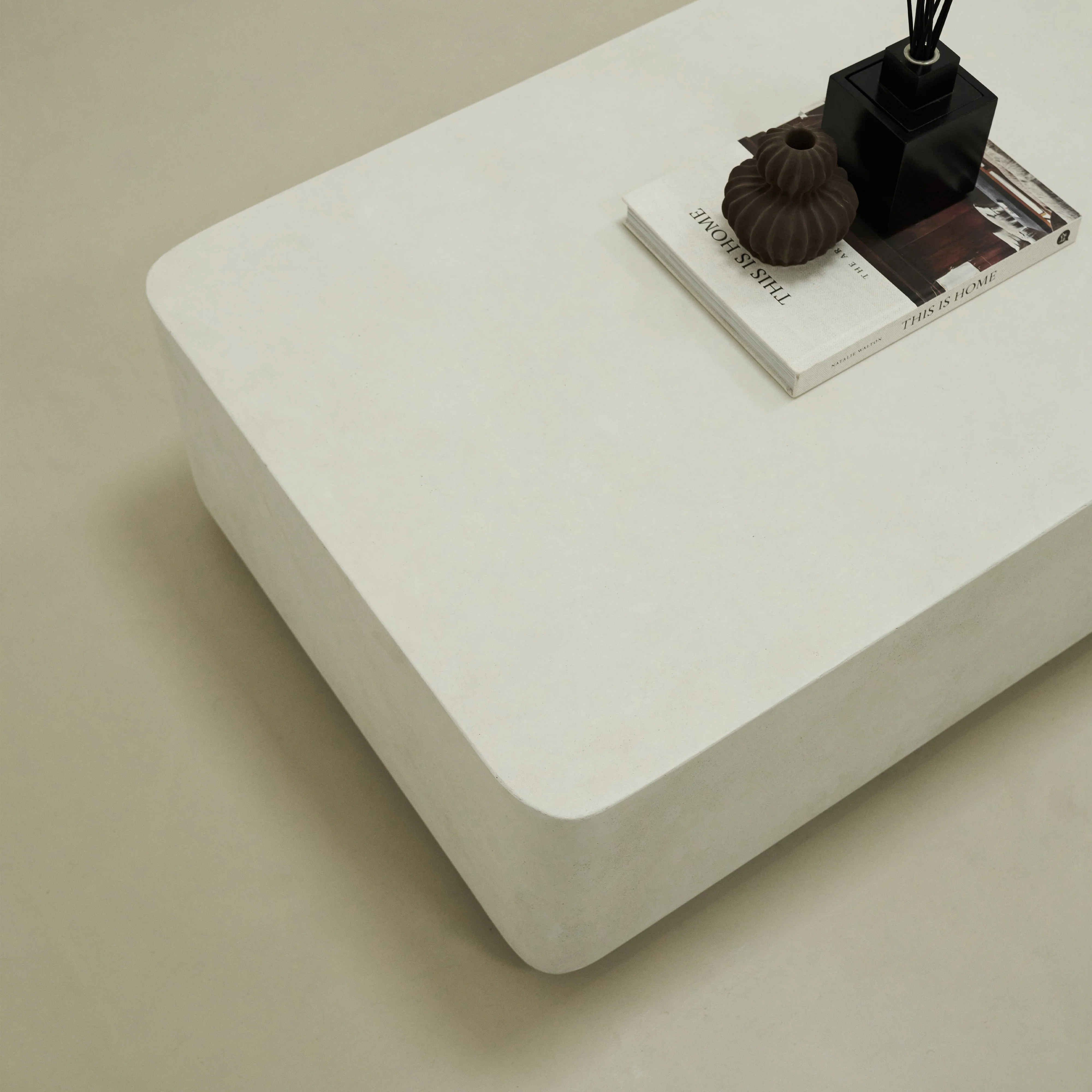 Angelo - Minimal Concrete Rectangular Coffee Table Large - Image 15