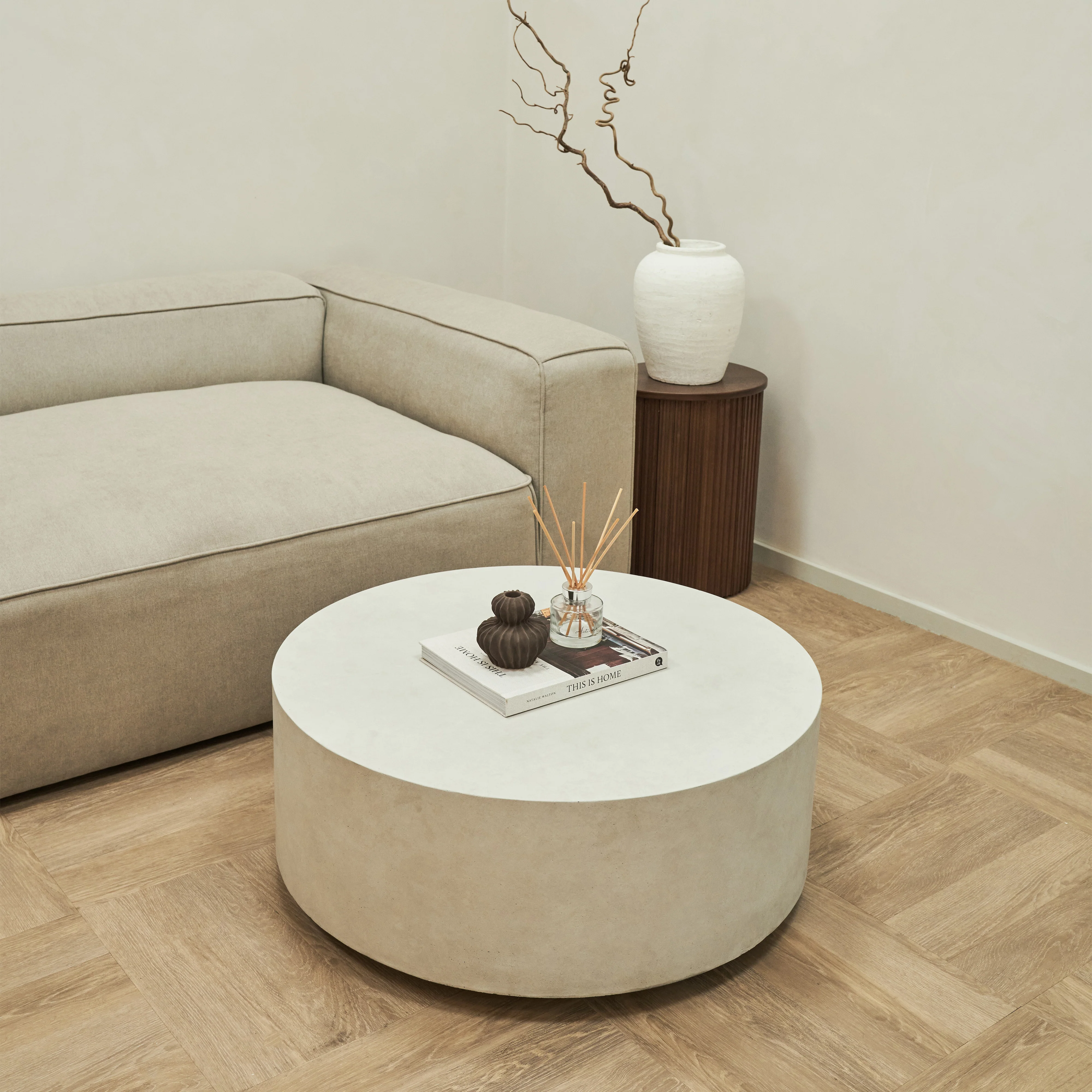 Angelo - Minimal Concrete Round Coffee Table Large - Image 12