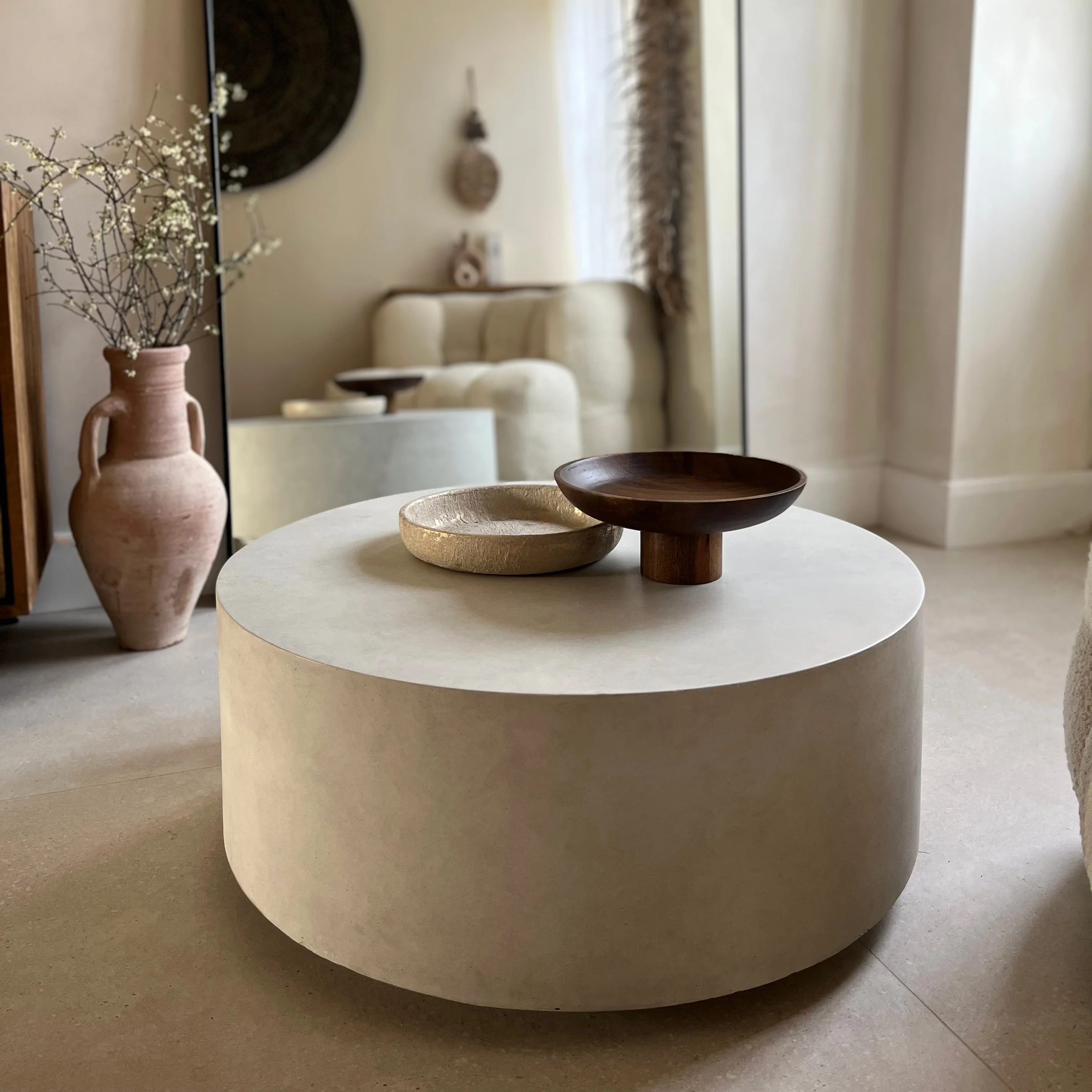 Angelo - Minimal Concrete Round Coffee Table Large - Image 7