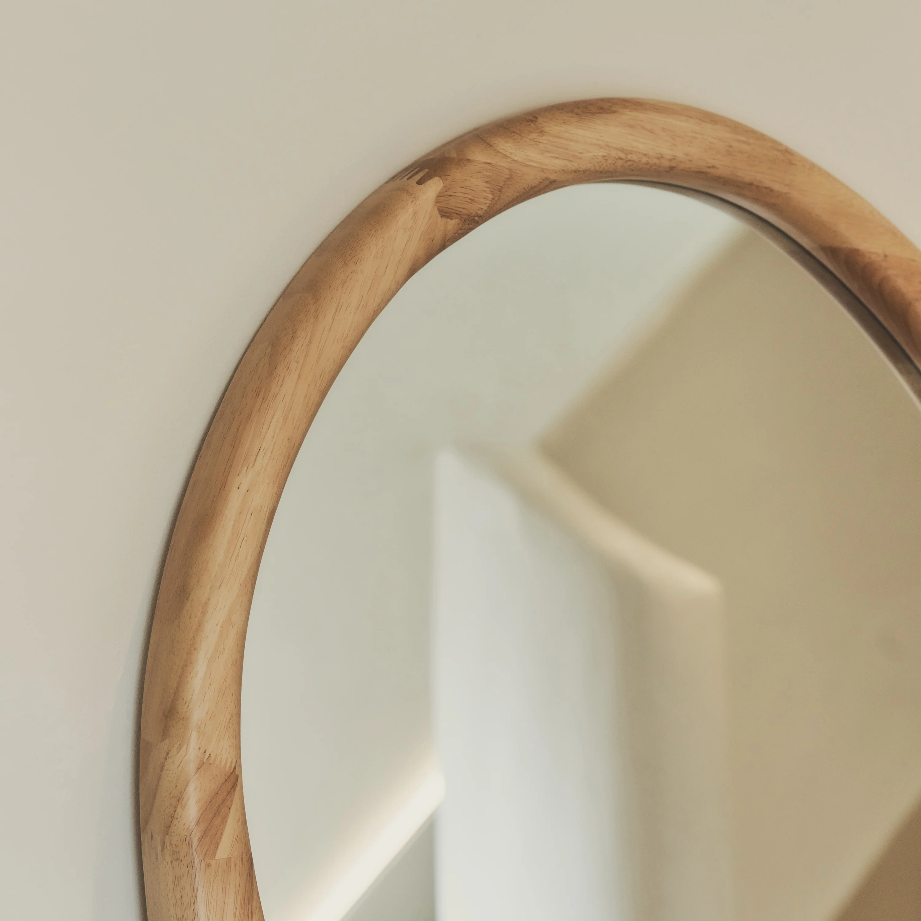 Arcurva - Large Full Length Light Wood Irregular Mirror 170cm x 85cm - Image 5