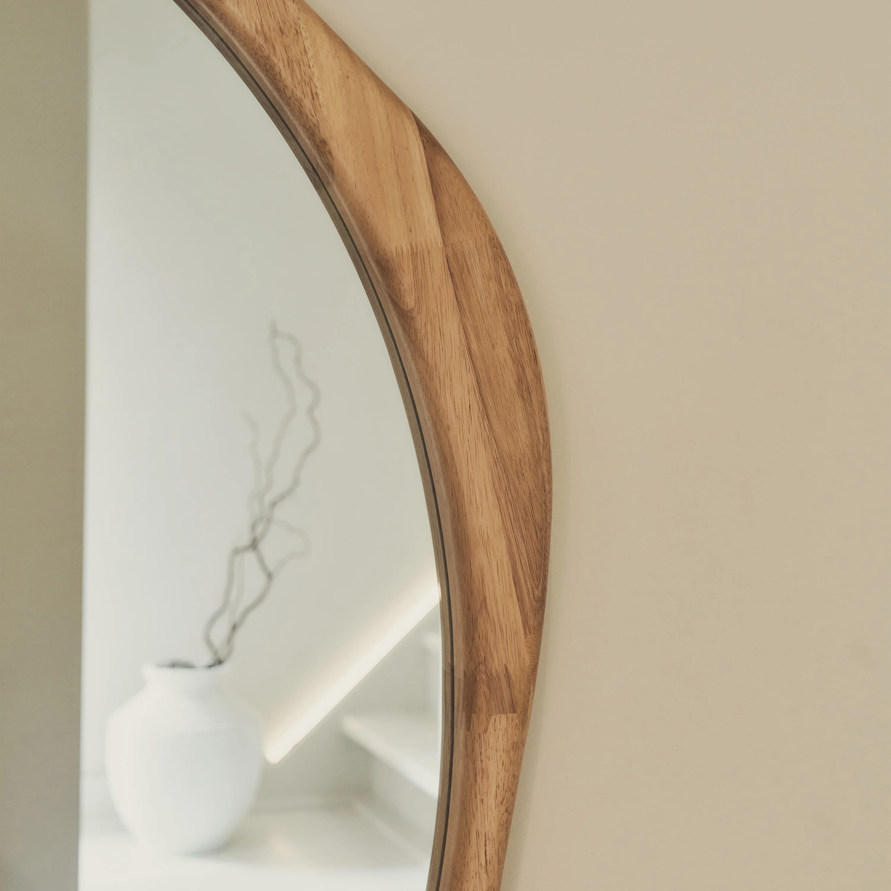 Arcurva - Large Full Length Light Wood Irregular Mirror 170cm x 85cm - Image 7
