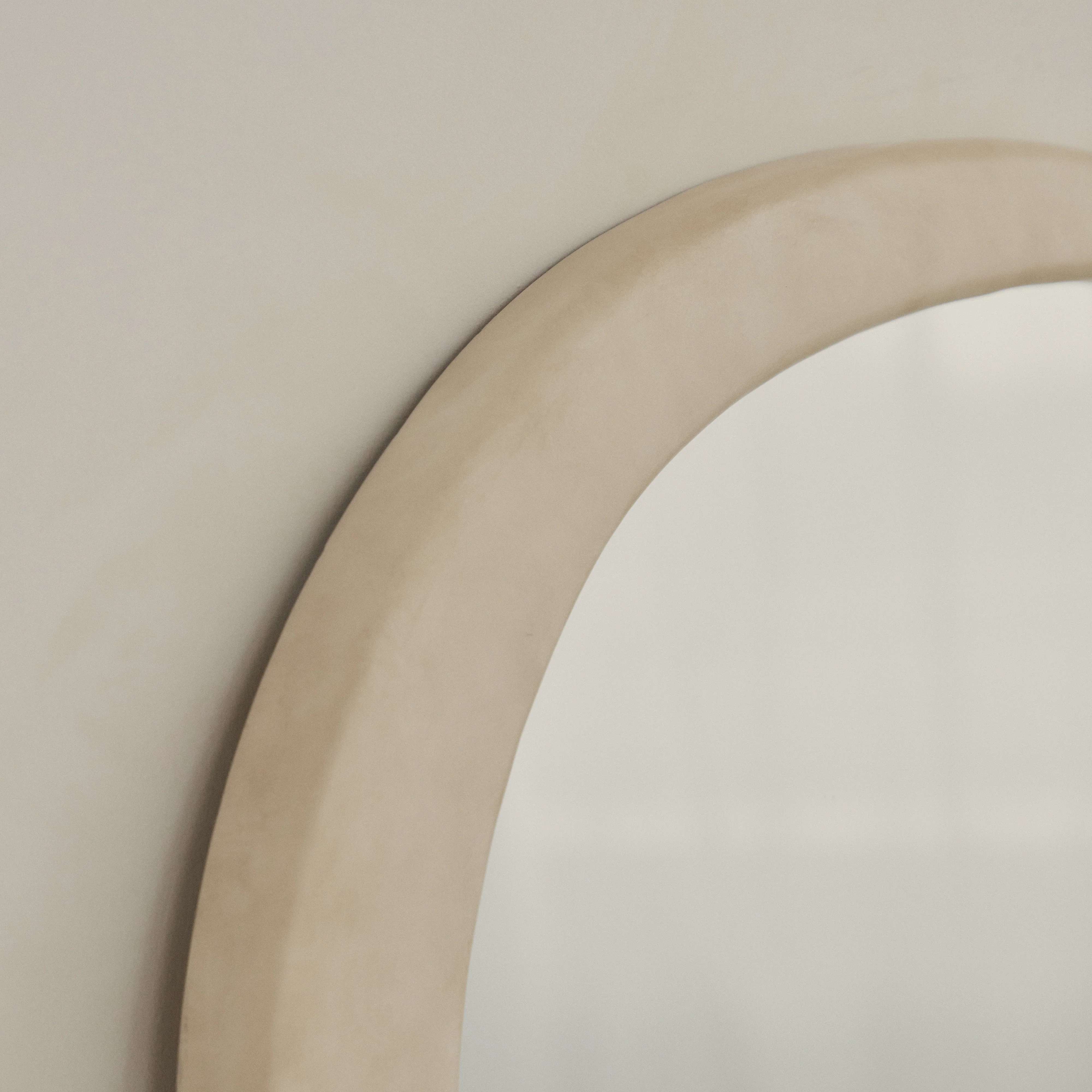 Arcurva - Large Overmantle Concrete Irregular Mirror 130cm x 80cm - Image 6