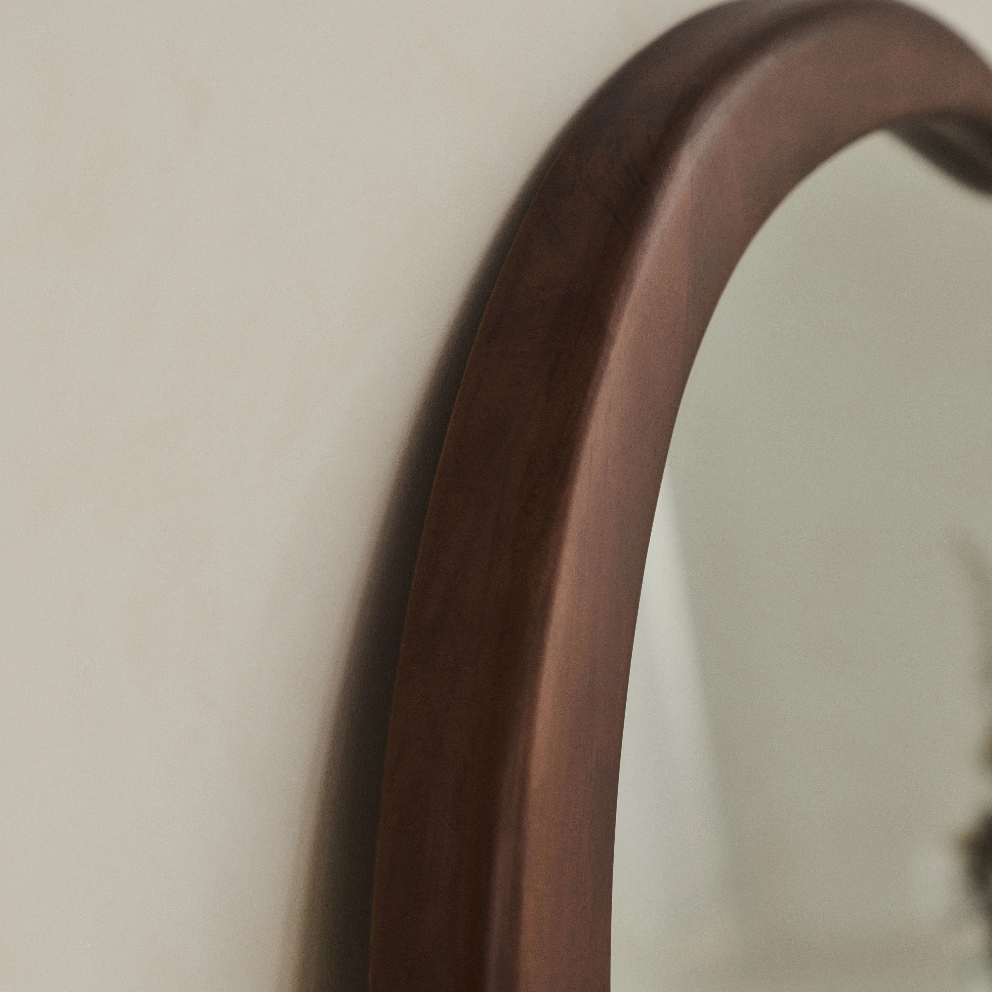 Arcurva - Large Overmantle Dark Wood Irregular Mirror 130cm x 80cm - Image 7