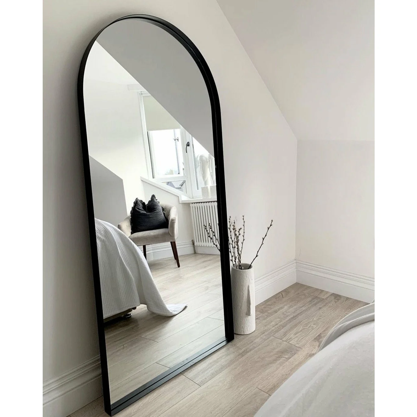 Arcus - Full Length Arched Black Large Metal Mirror 170cm x 80cm - Image 14