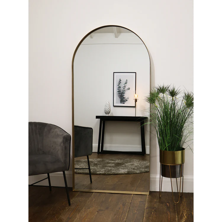 Arcus - Full Length Arched Gold Large Metal Mirror 170cm x 80cm - Image 7