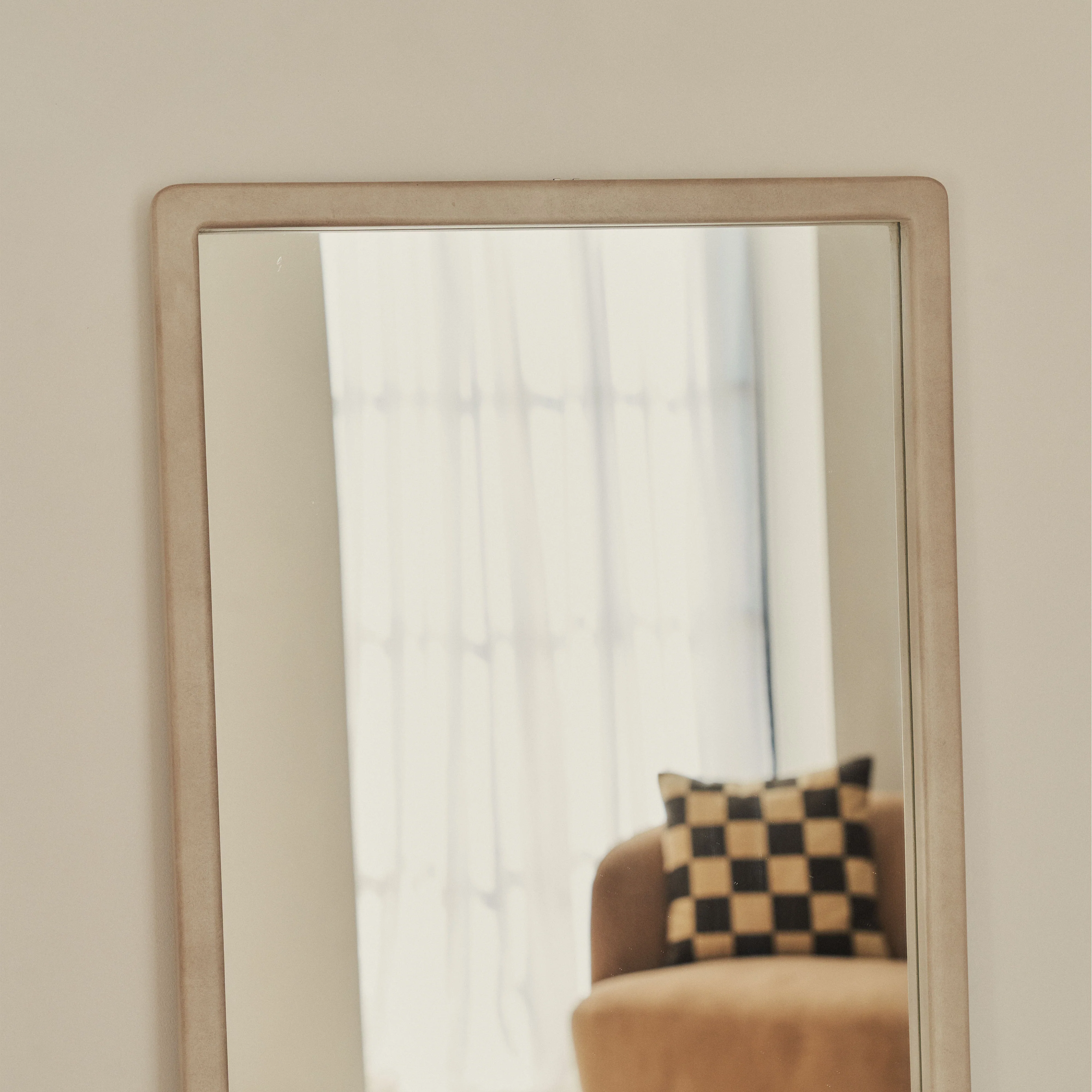 Arden - Concrete Full Length Wooden Mirror 140cm x 45cm - Image 5