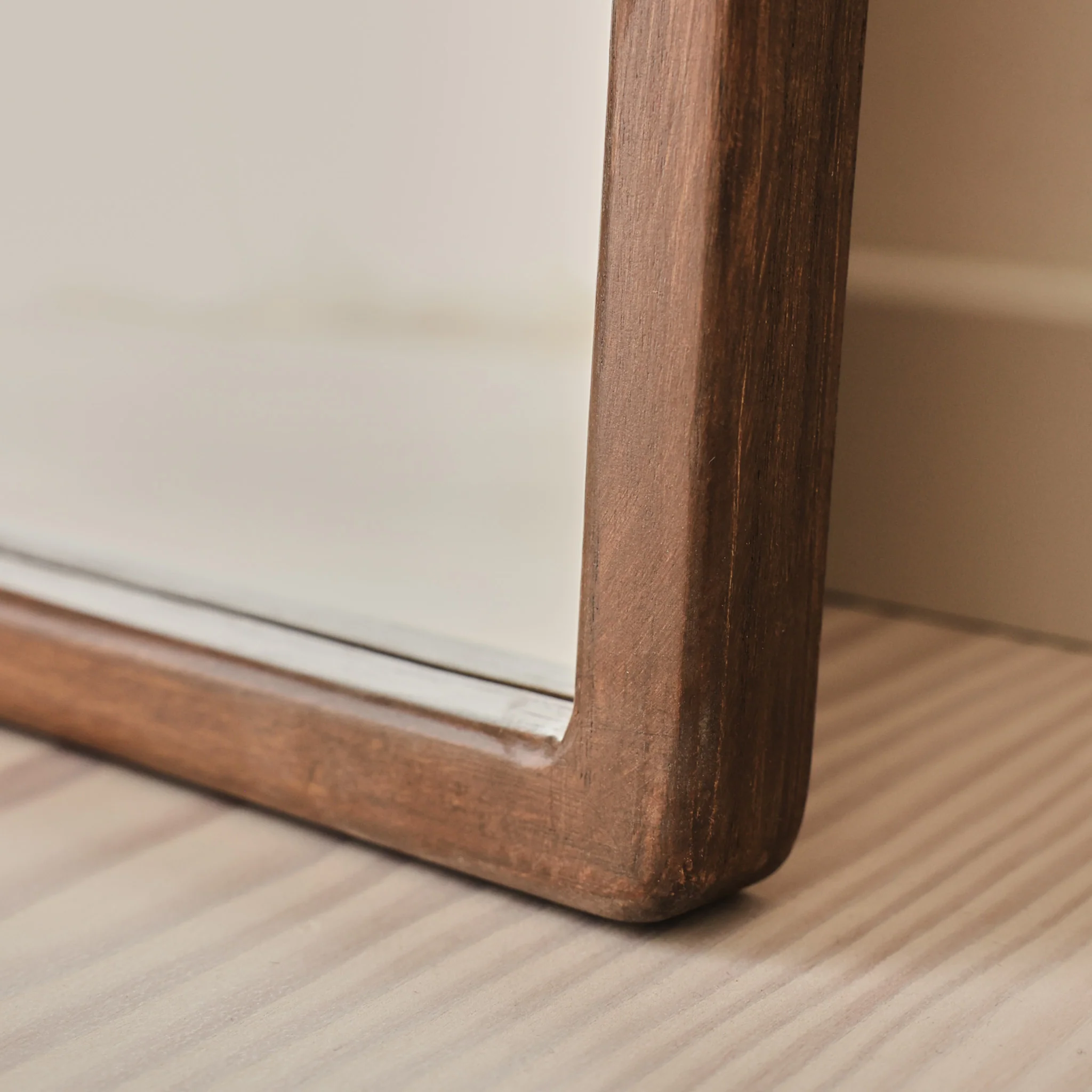 Arden - Dark Wood Full Length Arched Wooden Mirror 160cm x 60cm - Image 7