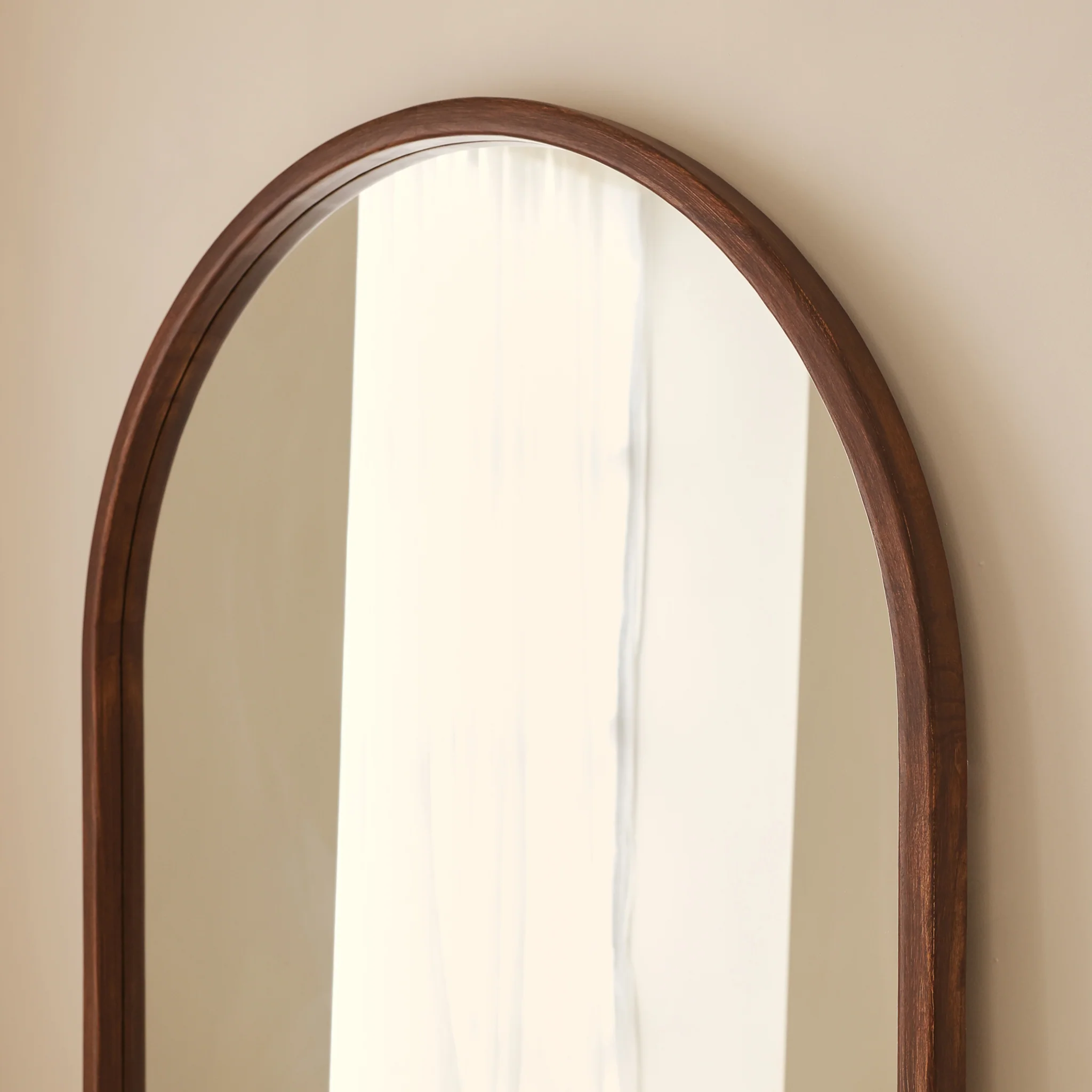 Arden - Dark Wood Full Length Arched Wooden Mirror 175cm x 95cm - Image 3