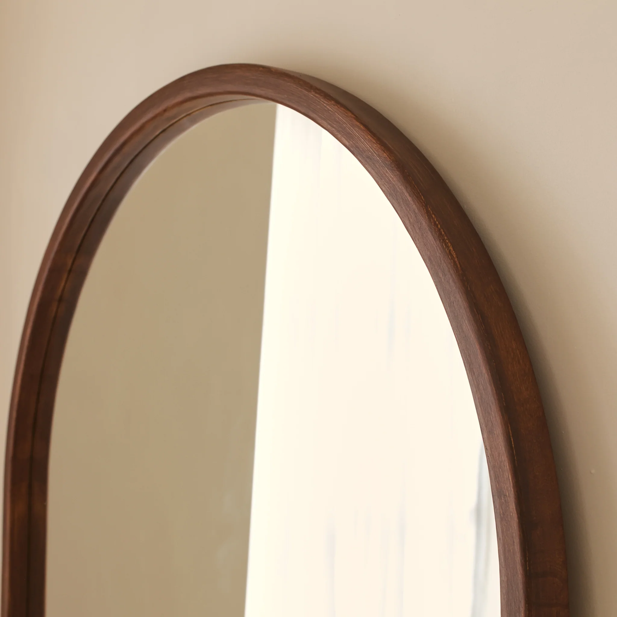Arden - Dark Wood Full Length Arched Wooden Mirror 175cm x 95cm - Image 5
