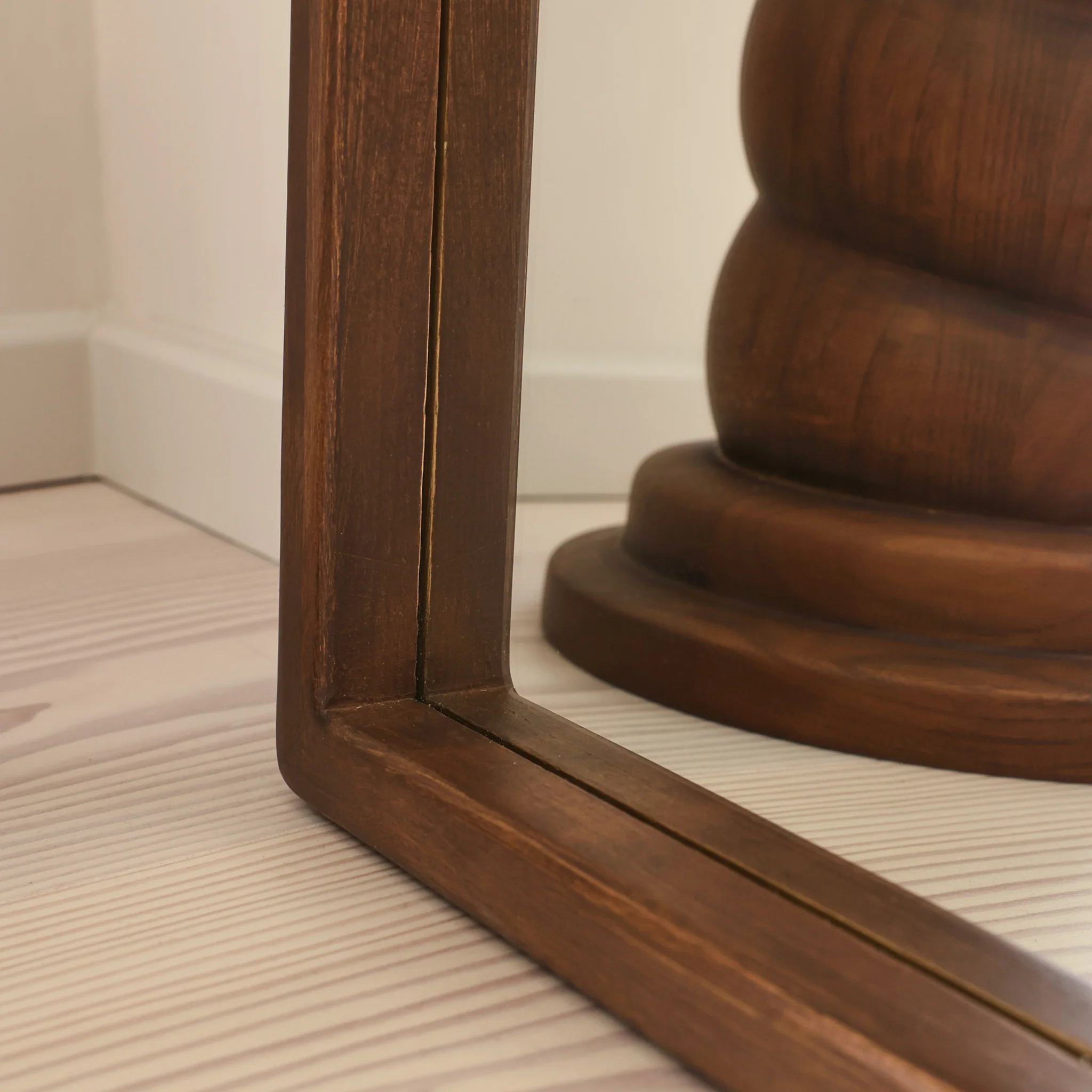 Arden - Dark Wood Full Length Arched Wooden Mirror 175cm x 95cm - Image 9