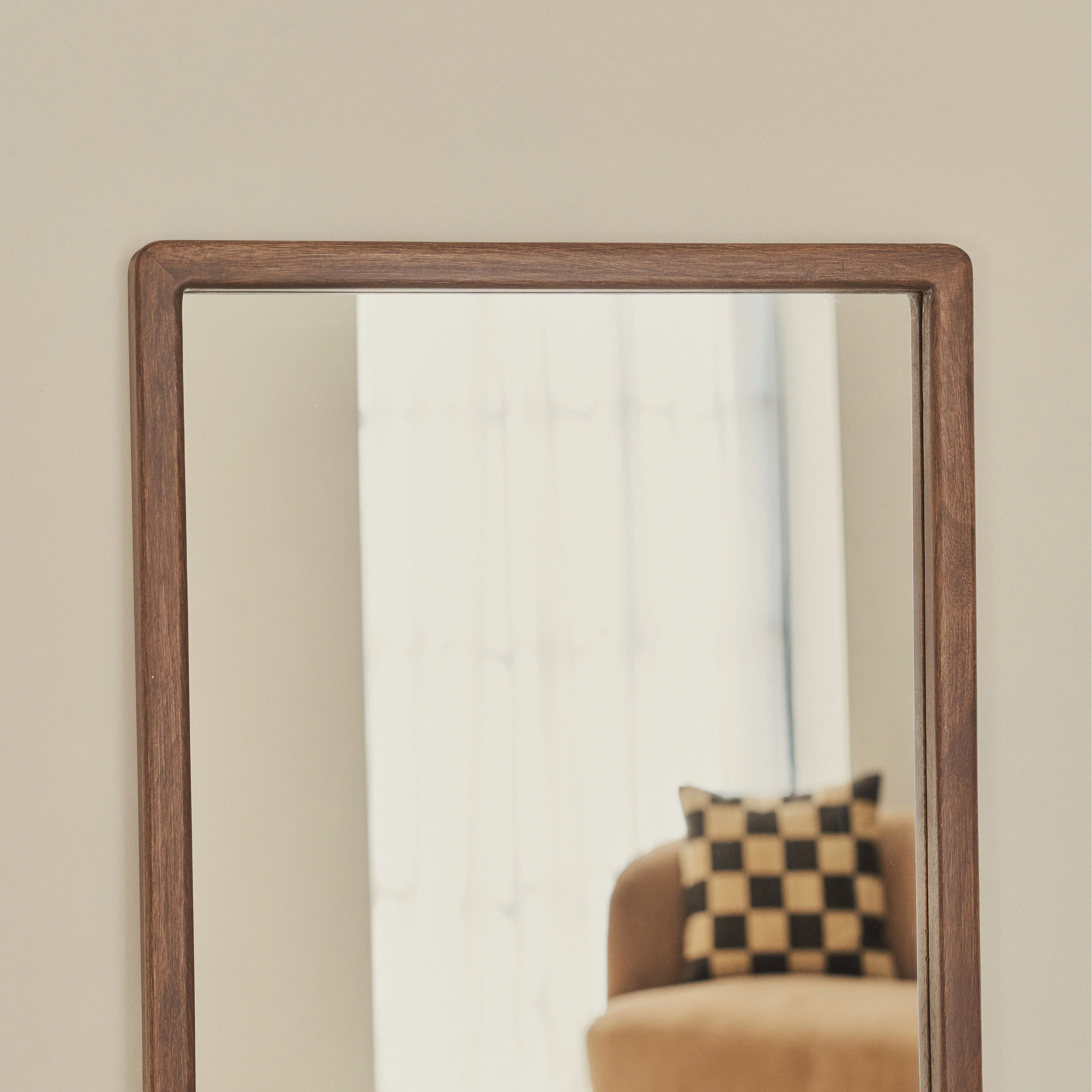 Arden - Dark Wood Full Length Wooden Mirror 140cm x 45cm - Image 6