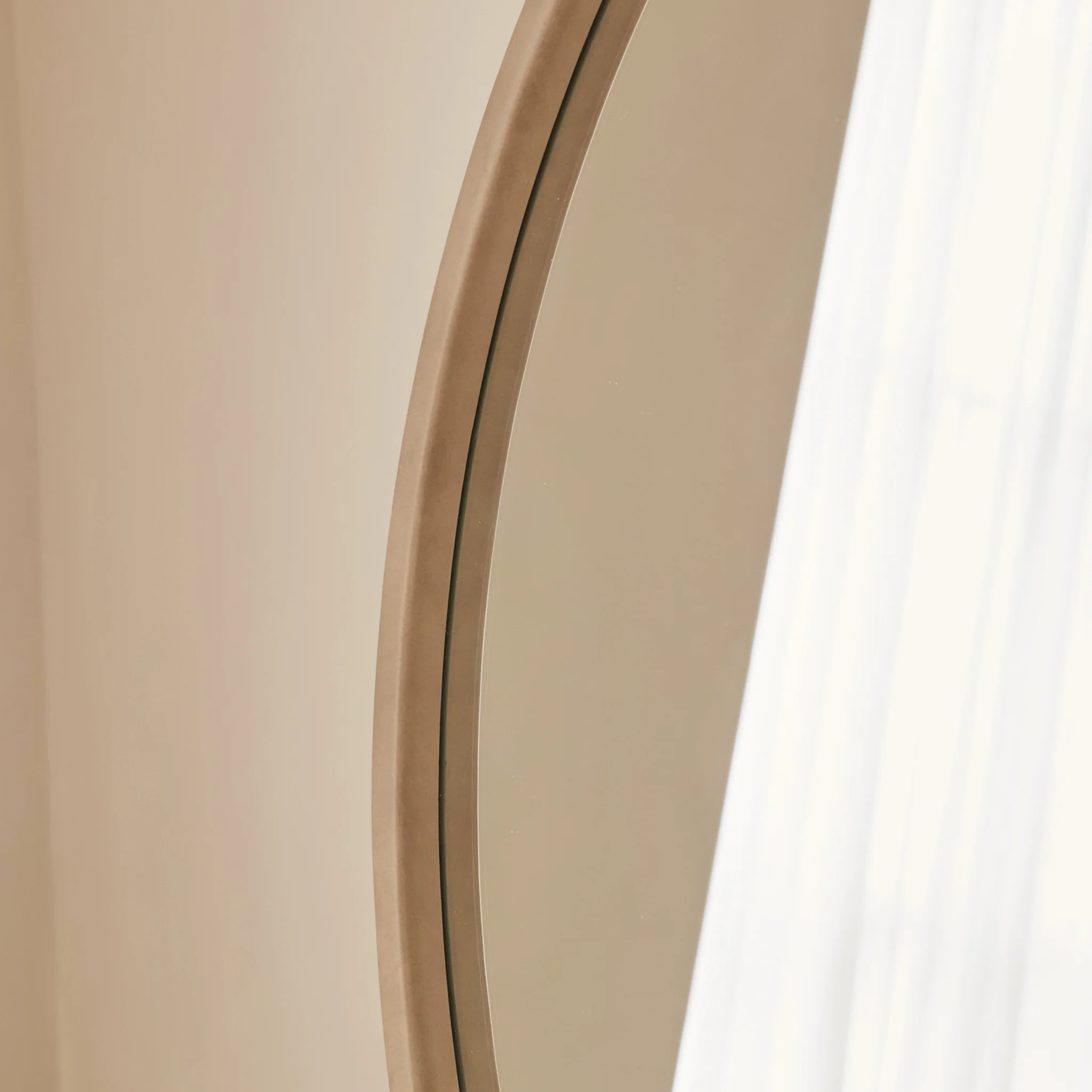 Arden - Large Concrete Round Wooden Wall Mirror 90cm x 90cm - Image 5