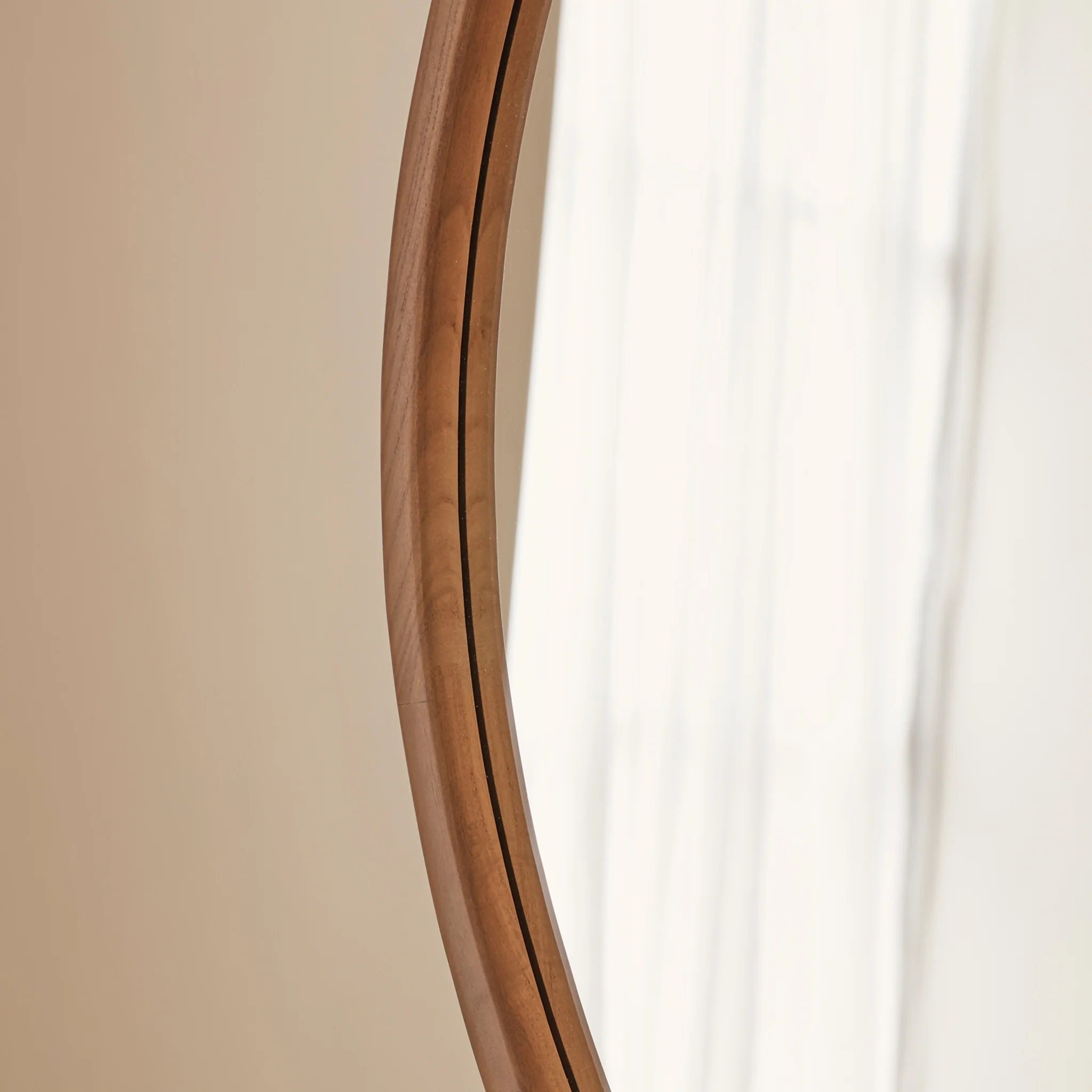 Arden - Large Warm Wood Round Wooden Wall Mirror 90cm x 90cm - Image 6