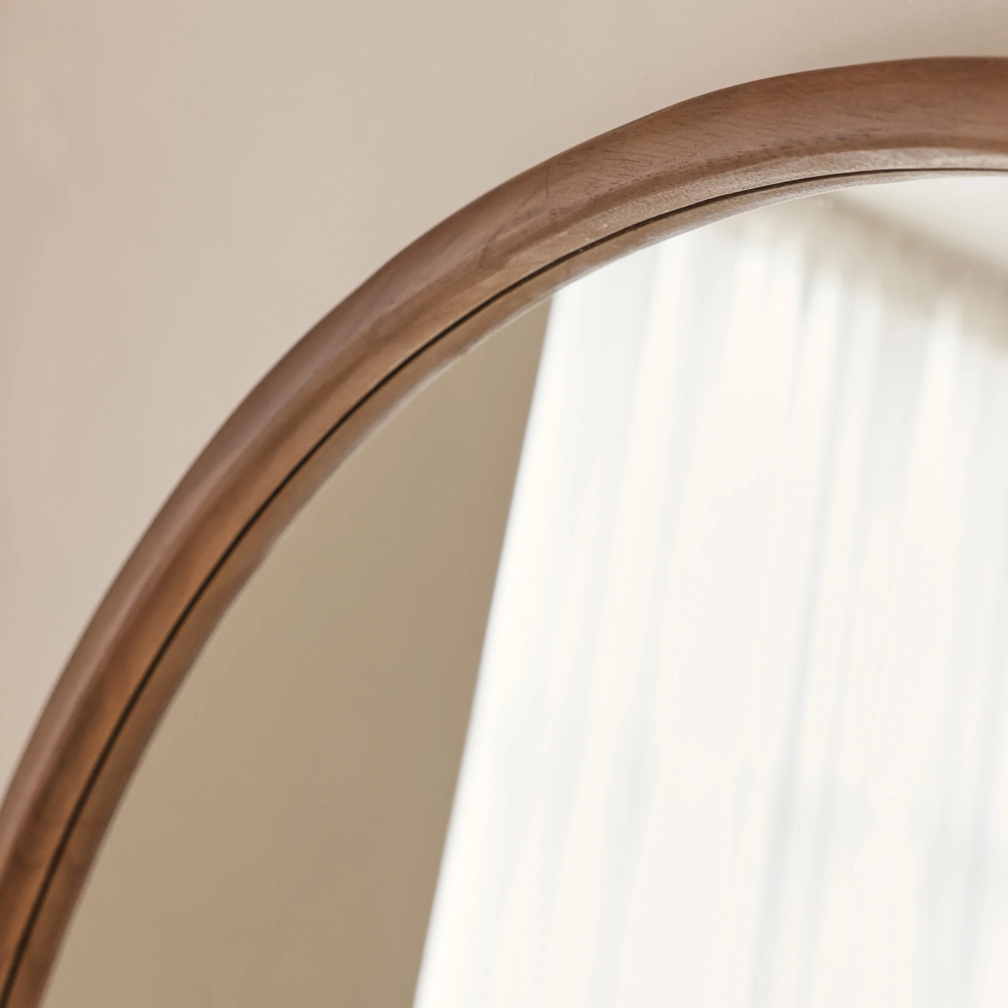 Arden - Large Warm Wood Round Wooden Wall Mirror 90cm x 90cm - Image 8