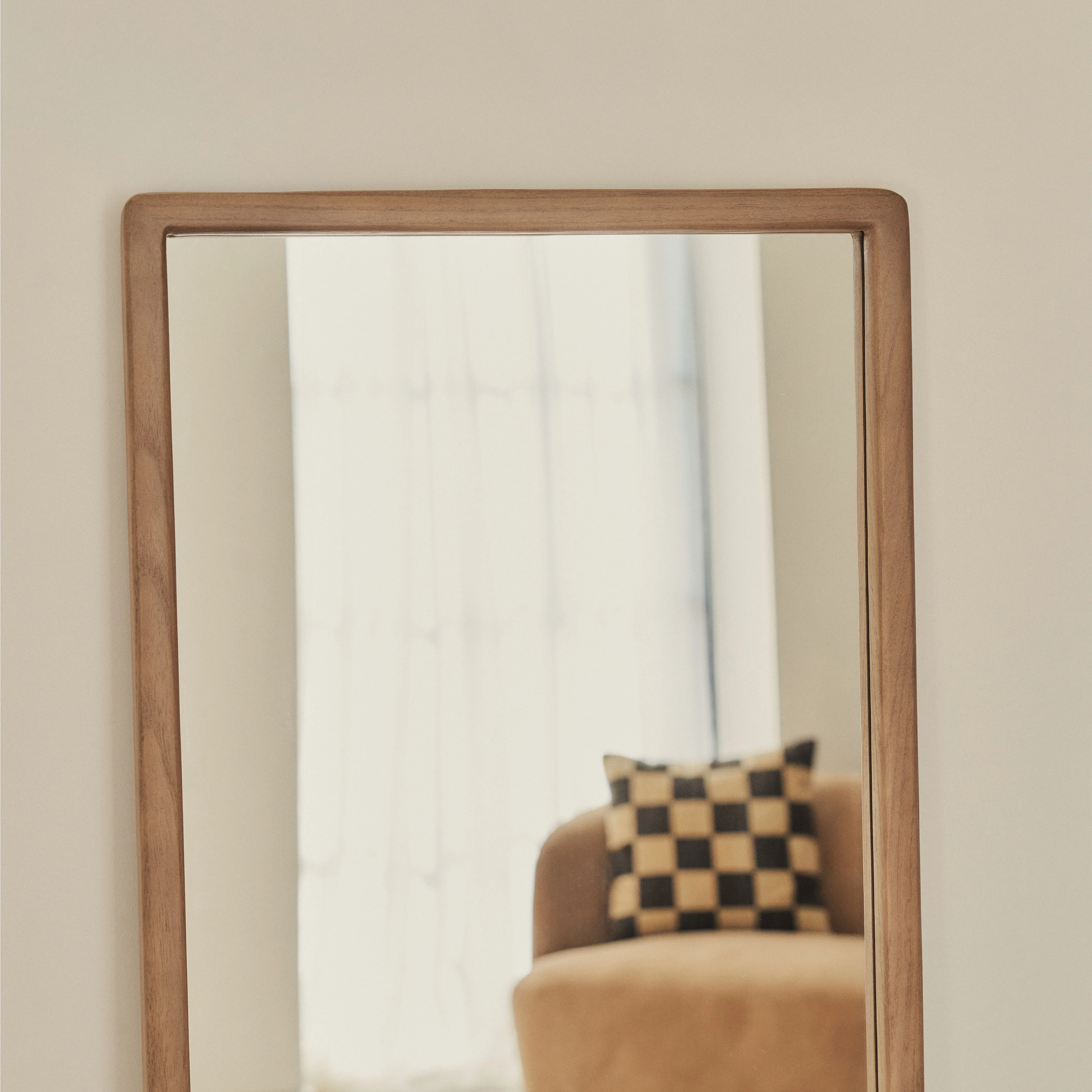 Arden - Warm Wood Full Length Wooden Mirror 140cm x 45cm - Image 5