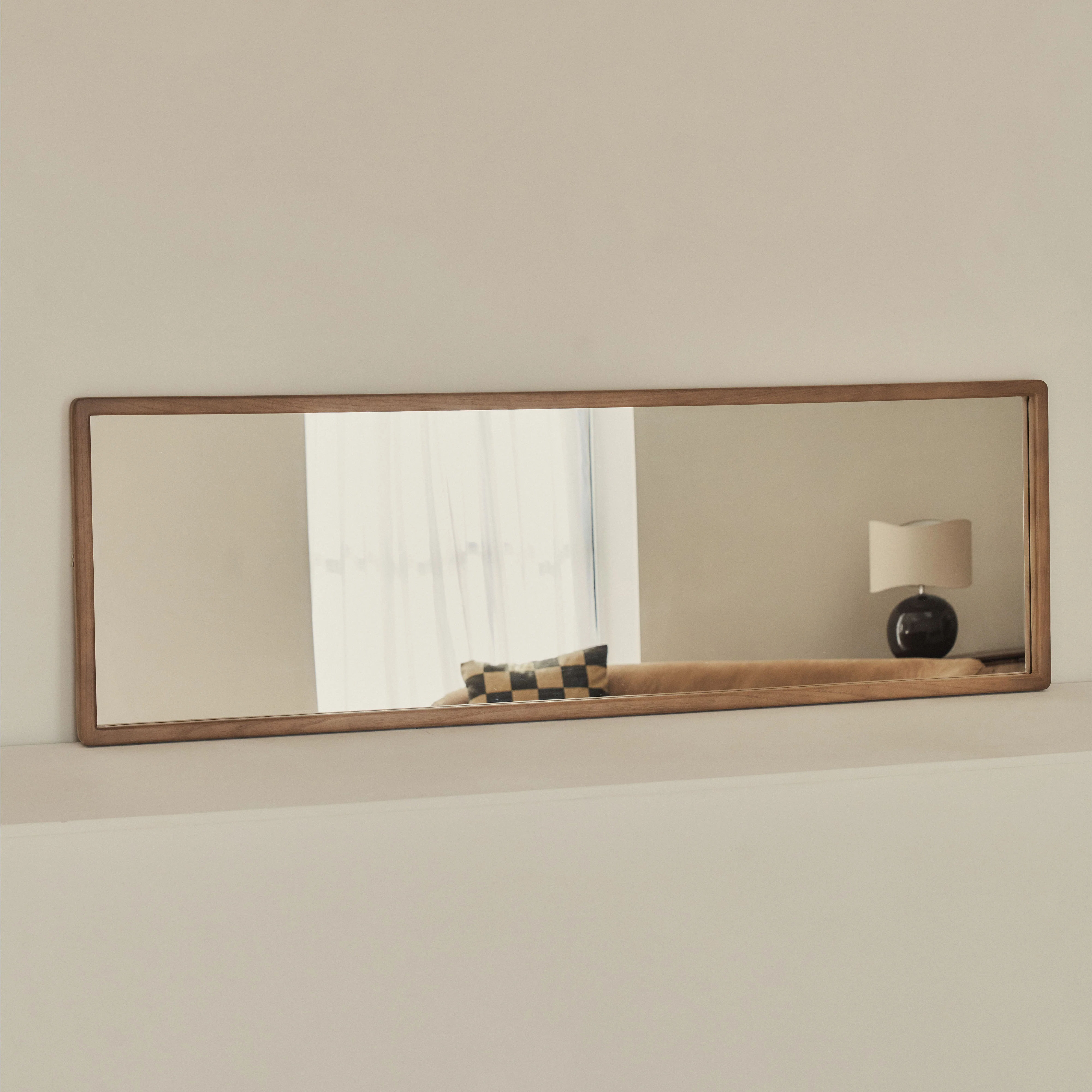 Arden - Warm Wood Full Length Wooden Mirror 140cm x 45cm - Image 6