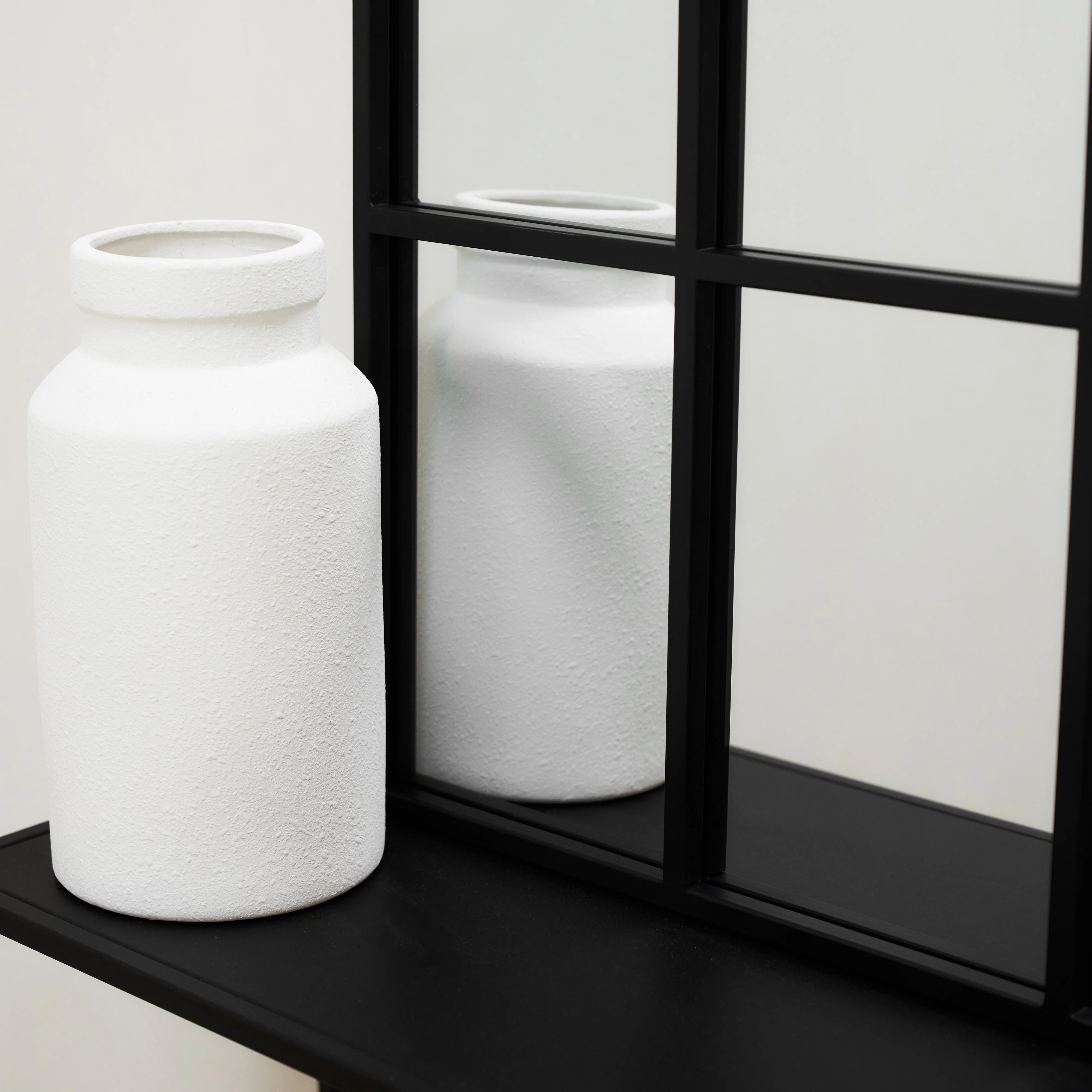 Bridgewater - Black Industrial Arched Metal Window Mirror 120cm x 80cm - Image 8