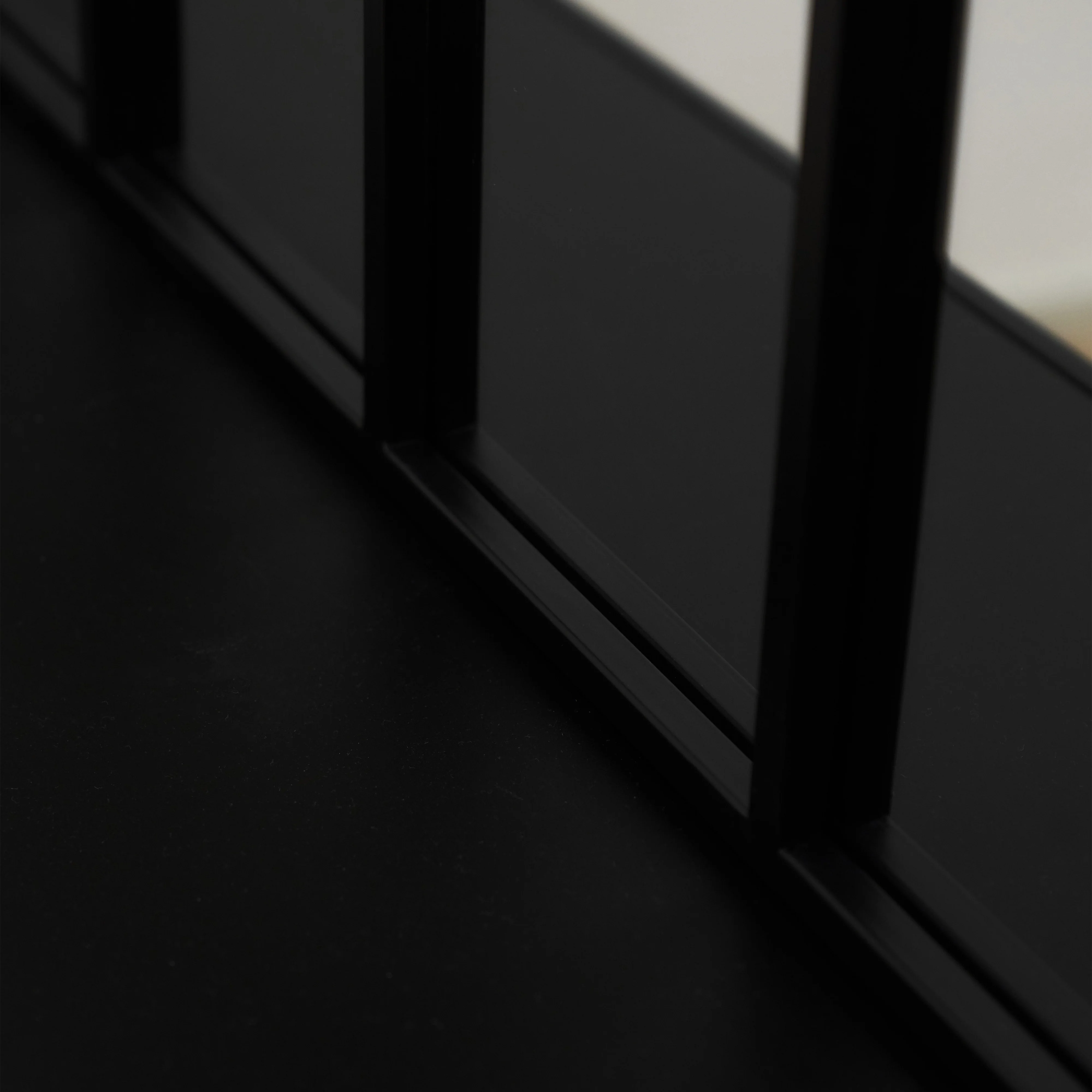 Bridgewater - Black Industrial Arched Metal Window Mirror 120cm x 80cm - Image 9