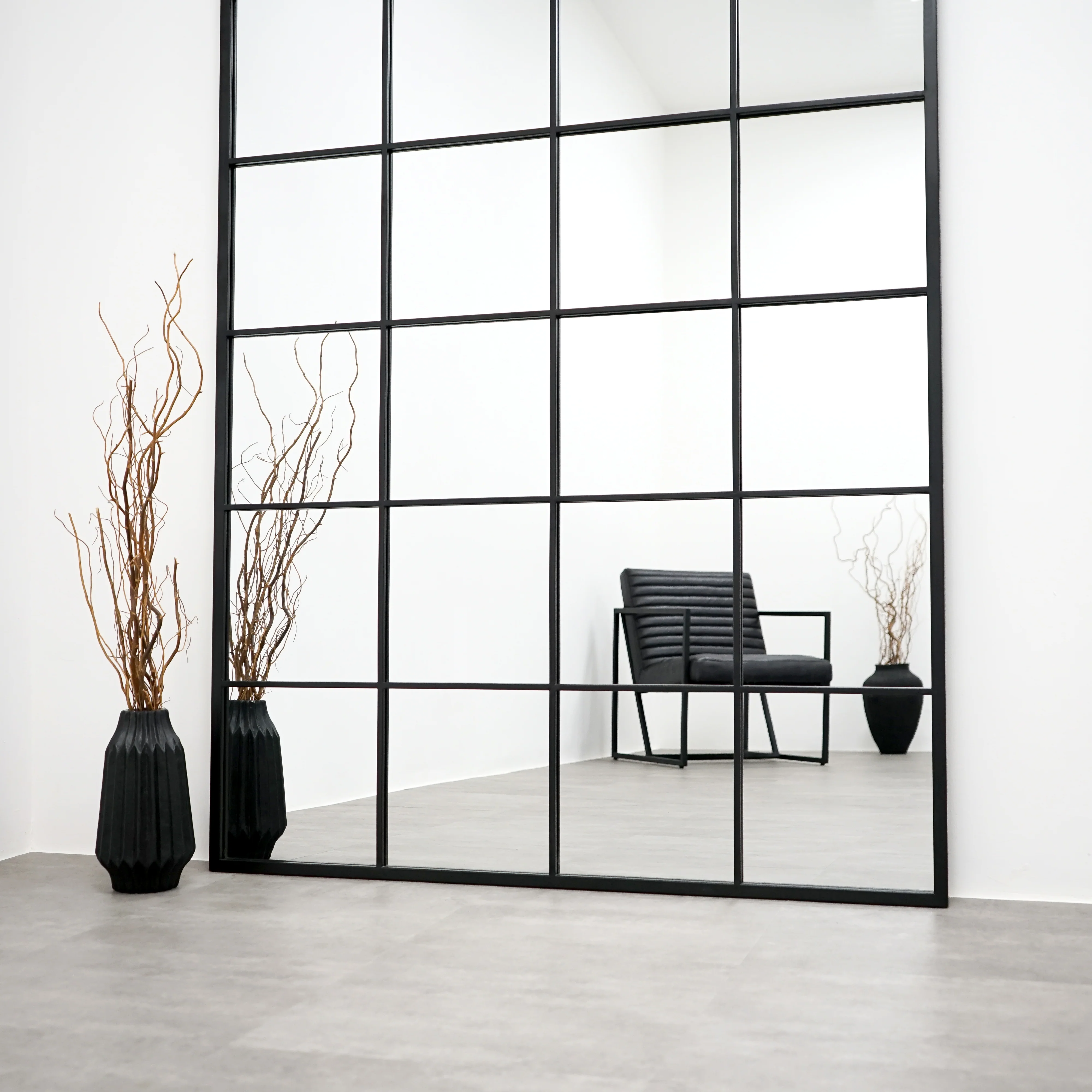 Brooklyn - Full Length Extra Large Black Metal Mirror 210cm x 120cm - Image 5