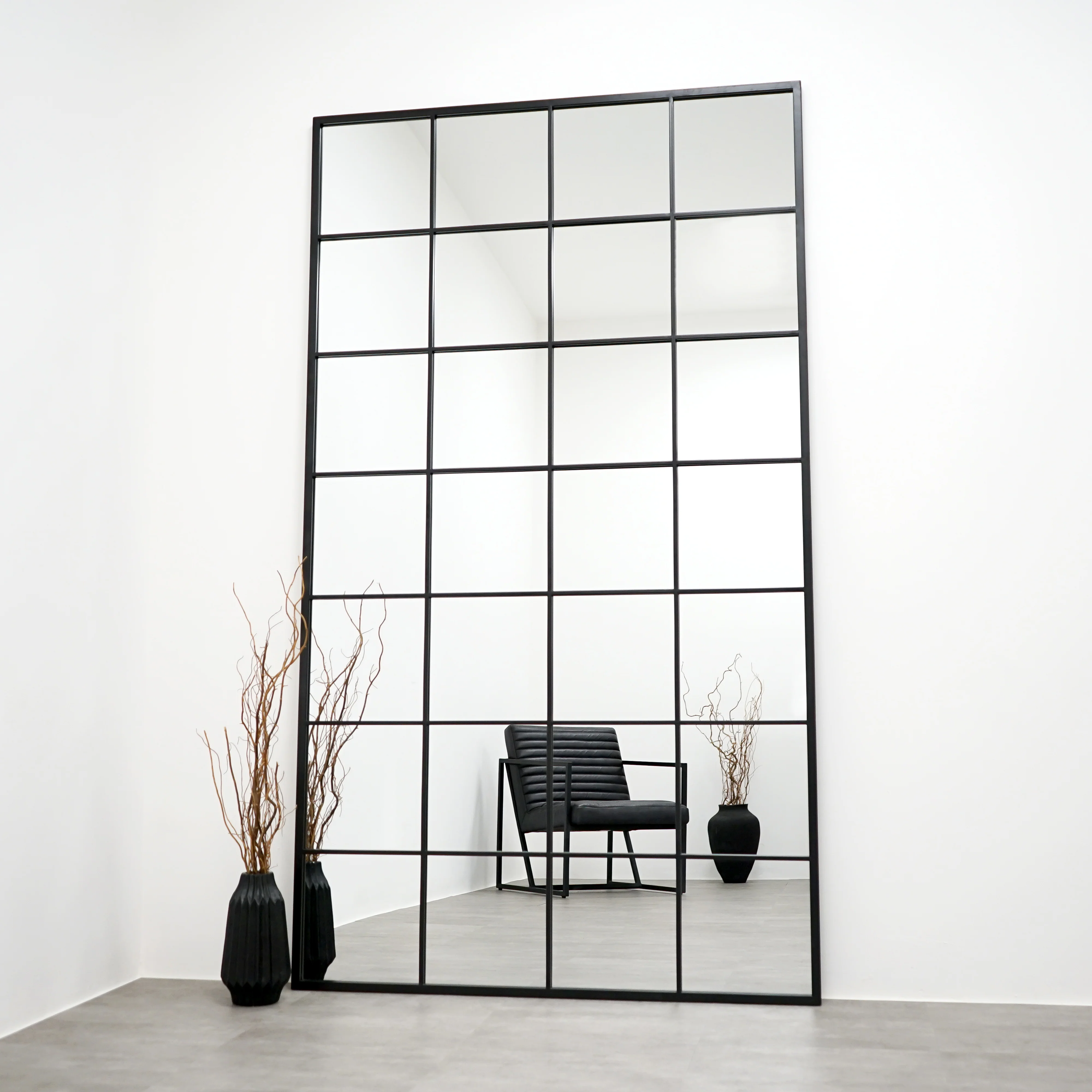 Brooklyn - Full Length Extra Large Black Metal Mirror 210cm x 120cm - Image 9