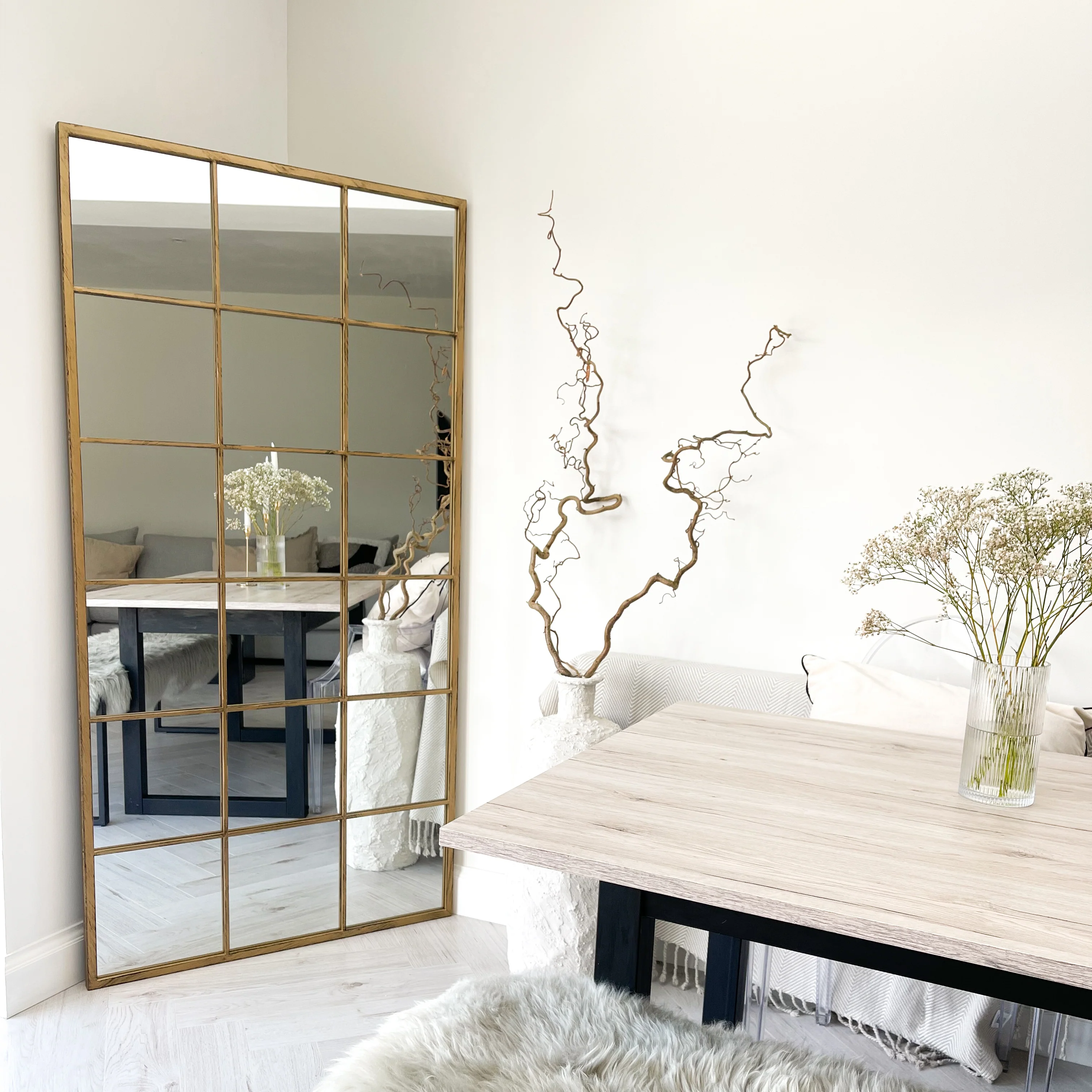 Brooklyn - Full Length Large Gold Metal Mirror 180cm x 90cm - Image 3