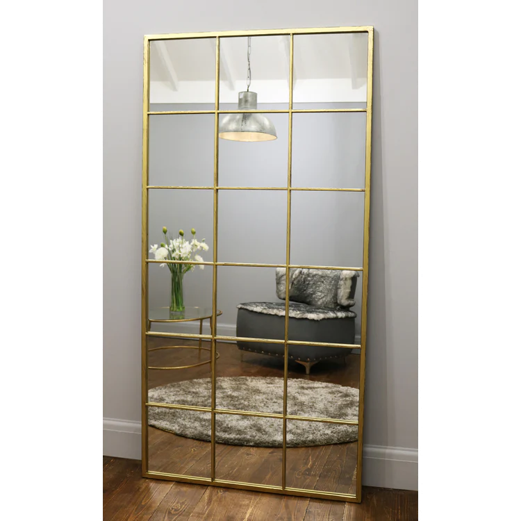 Brooklyn - Full Length Large Gold Metal Mirror 180cm x 90cm - Image 5