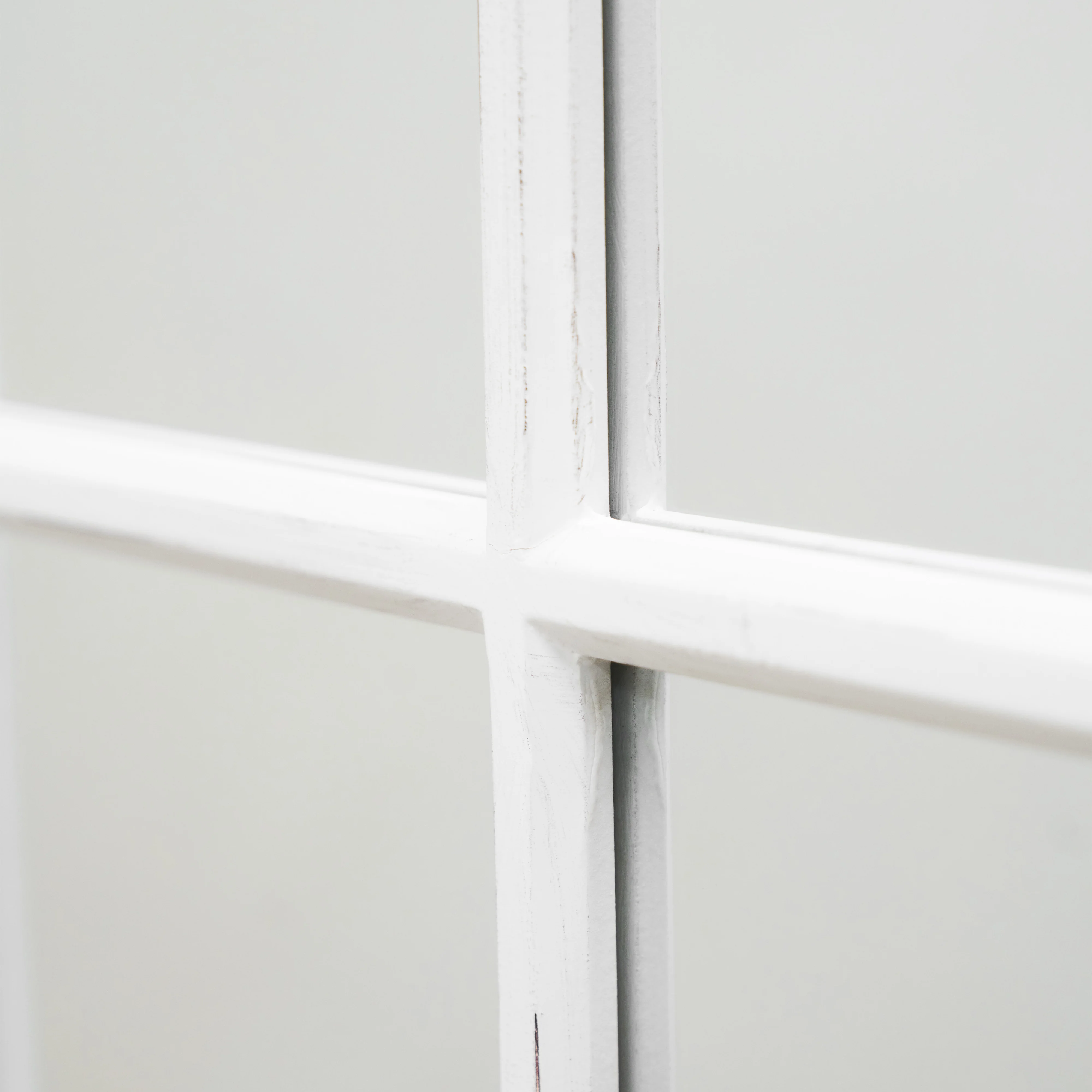 Sasha - White Shabby Chic Rectangular Window Mirror 134cm x 70cm - Image 5