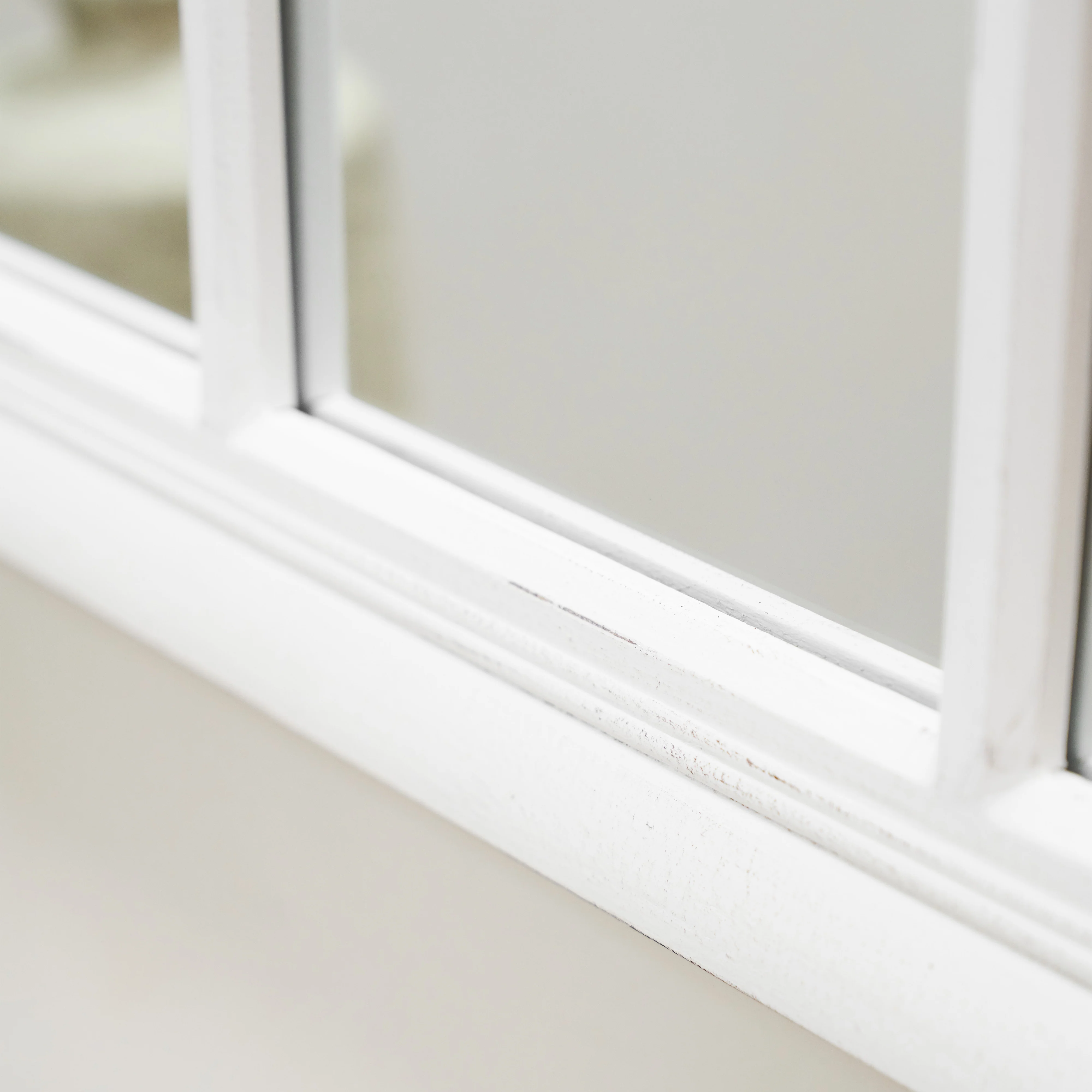 Sasha - White Shabby Chic Rectangular Window Mirror 134cm x 70cm - Image 7