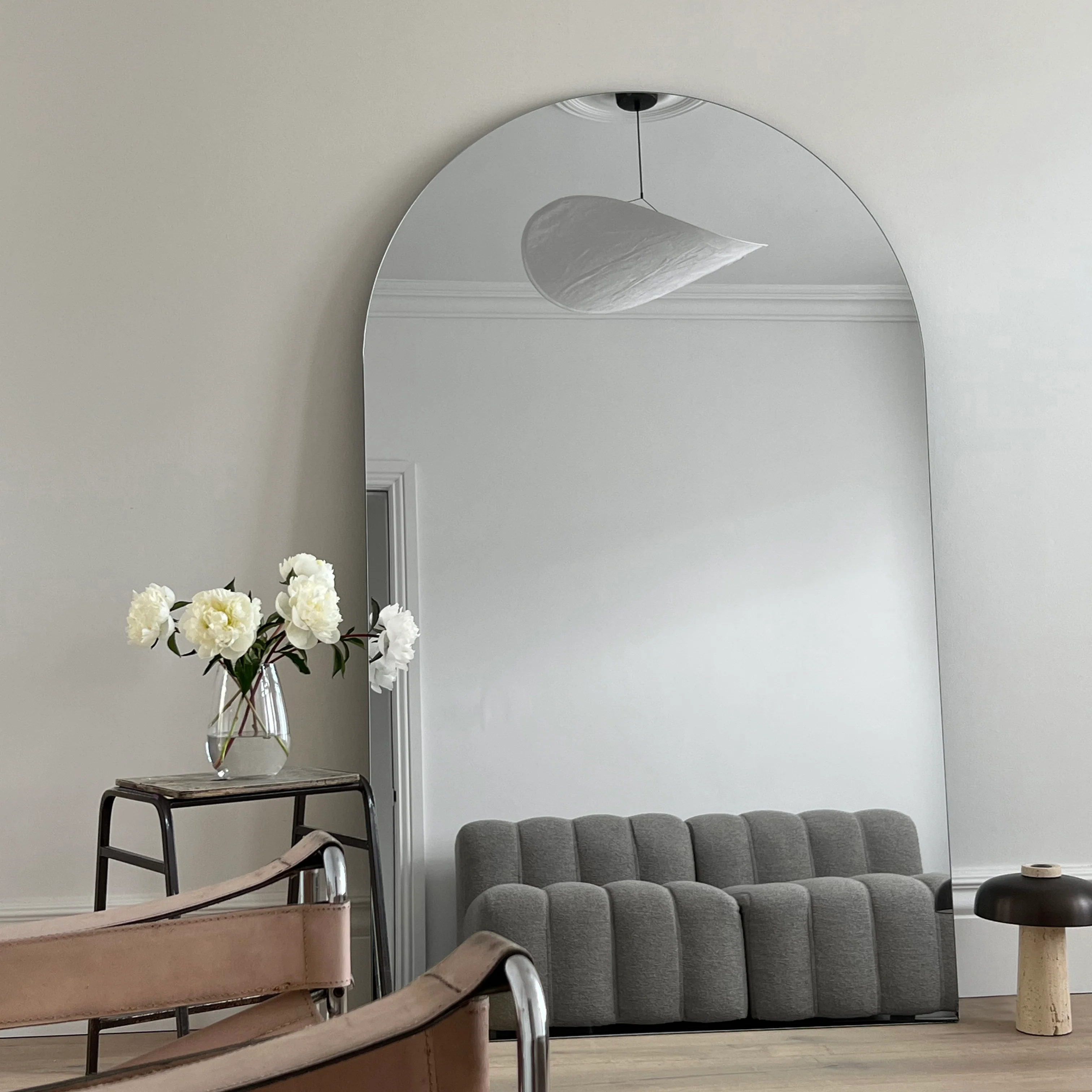 Edge - Extra Large Frameless Arched Full Length Mirror 179cm x 110cm - Image 4