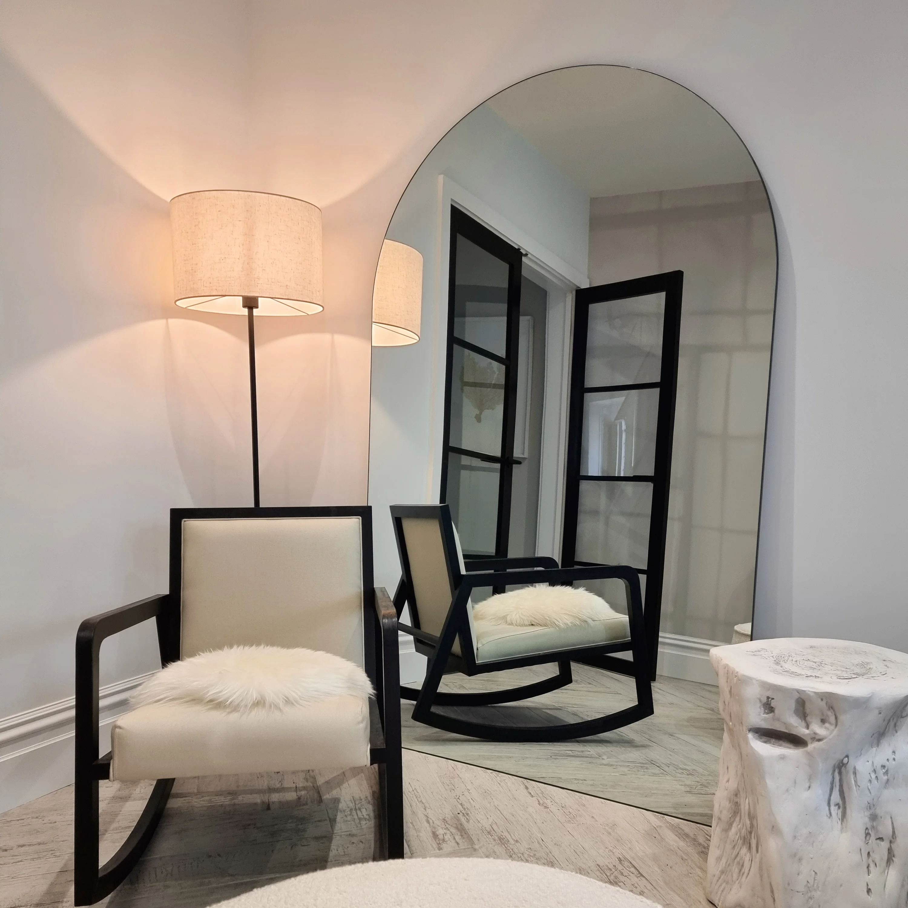 Edge - Extra Large Frameless Arched Full Length Mirror 179cm x 110cm - Image 6