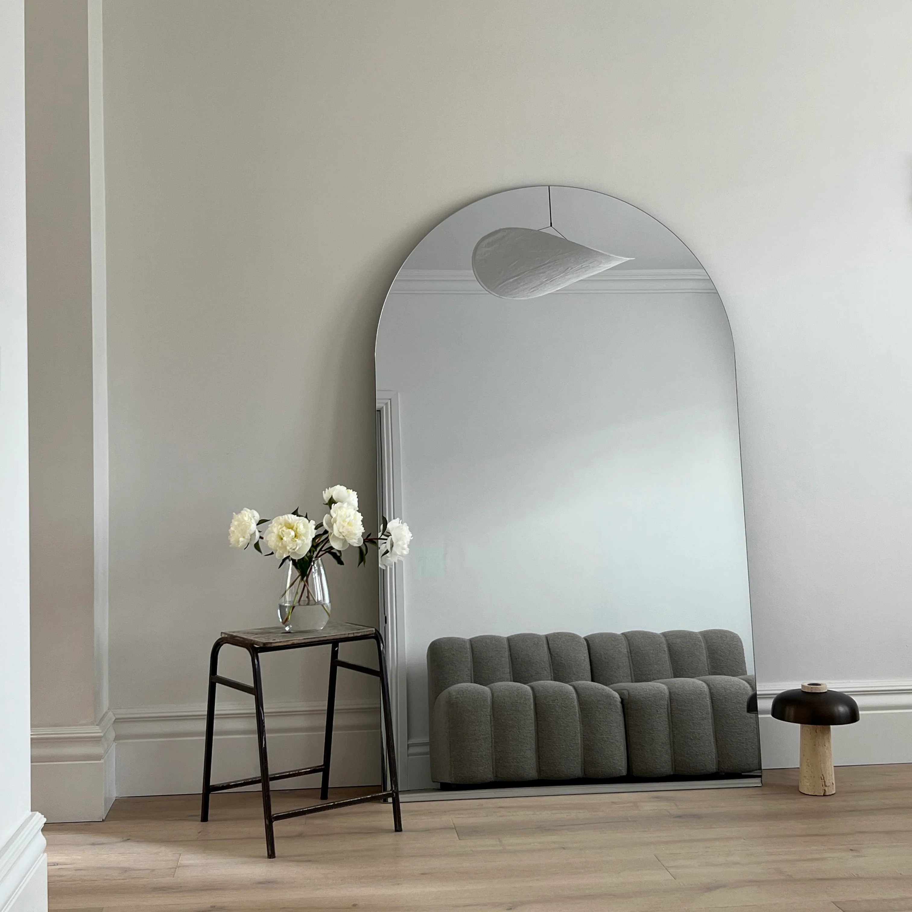 Edge - Extra Large Frameless Arched Full Length Mirror 179cm x 110cm - Image 7