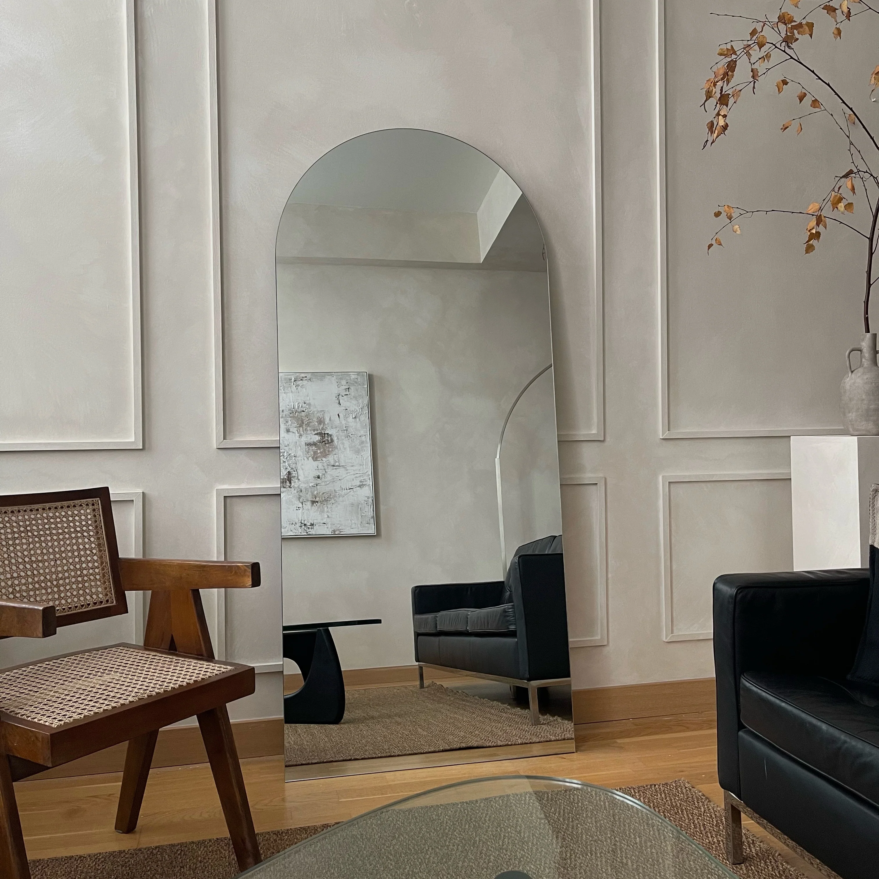 Edge - Large Frameless Arched Full Length Mirror 179cm x 80cm - Image 3