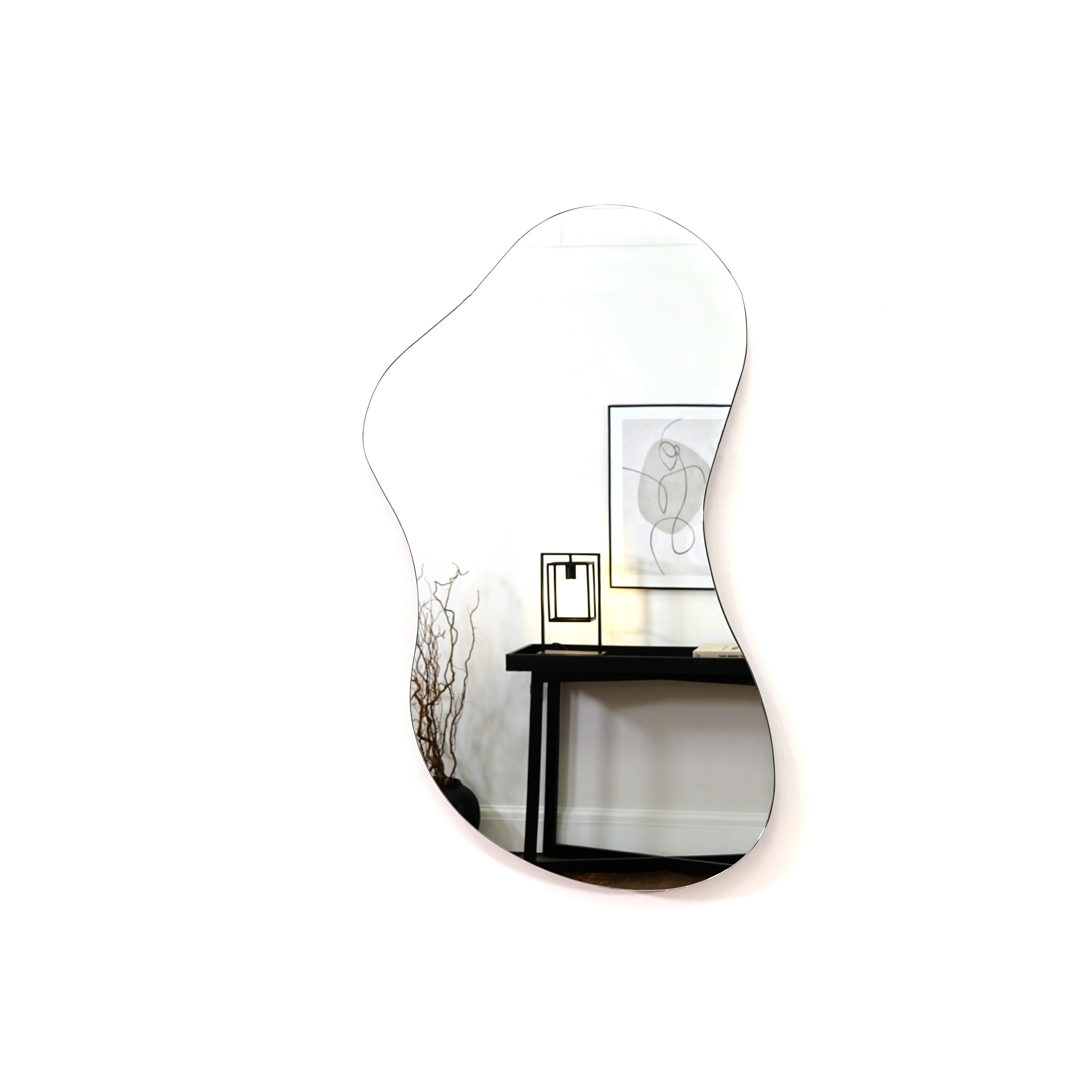 Edge - Large Frameless Irregular Pond Mirror 120cm x 70cm - Image 4