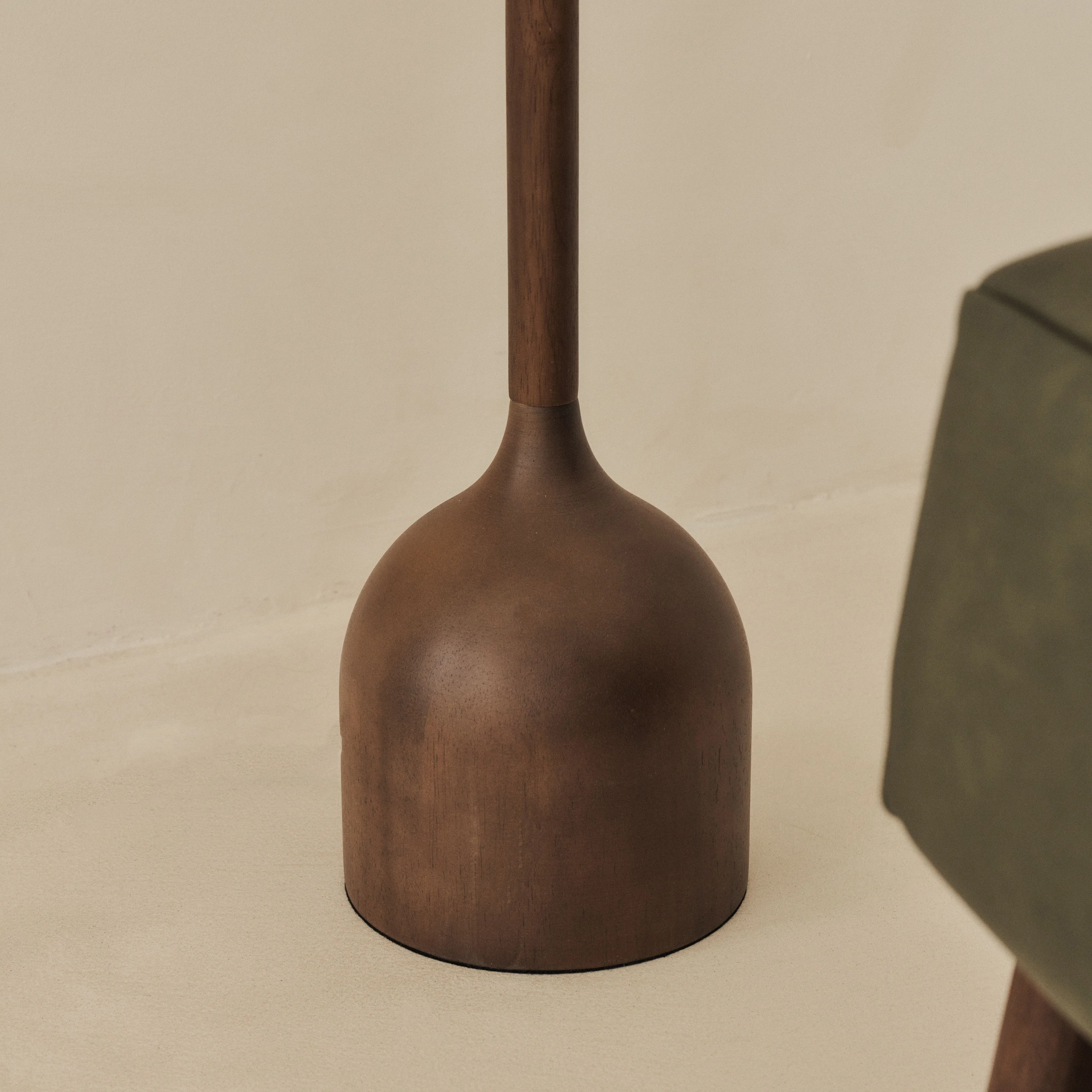Esme - Dark Wood Inverted Scallop Shade Floor Lamp - Image 5