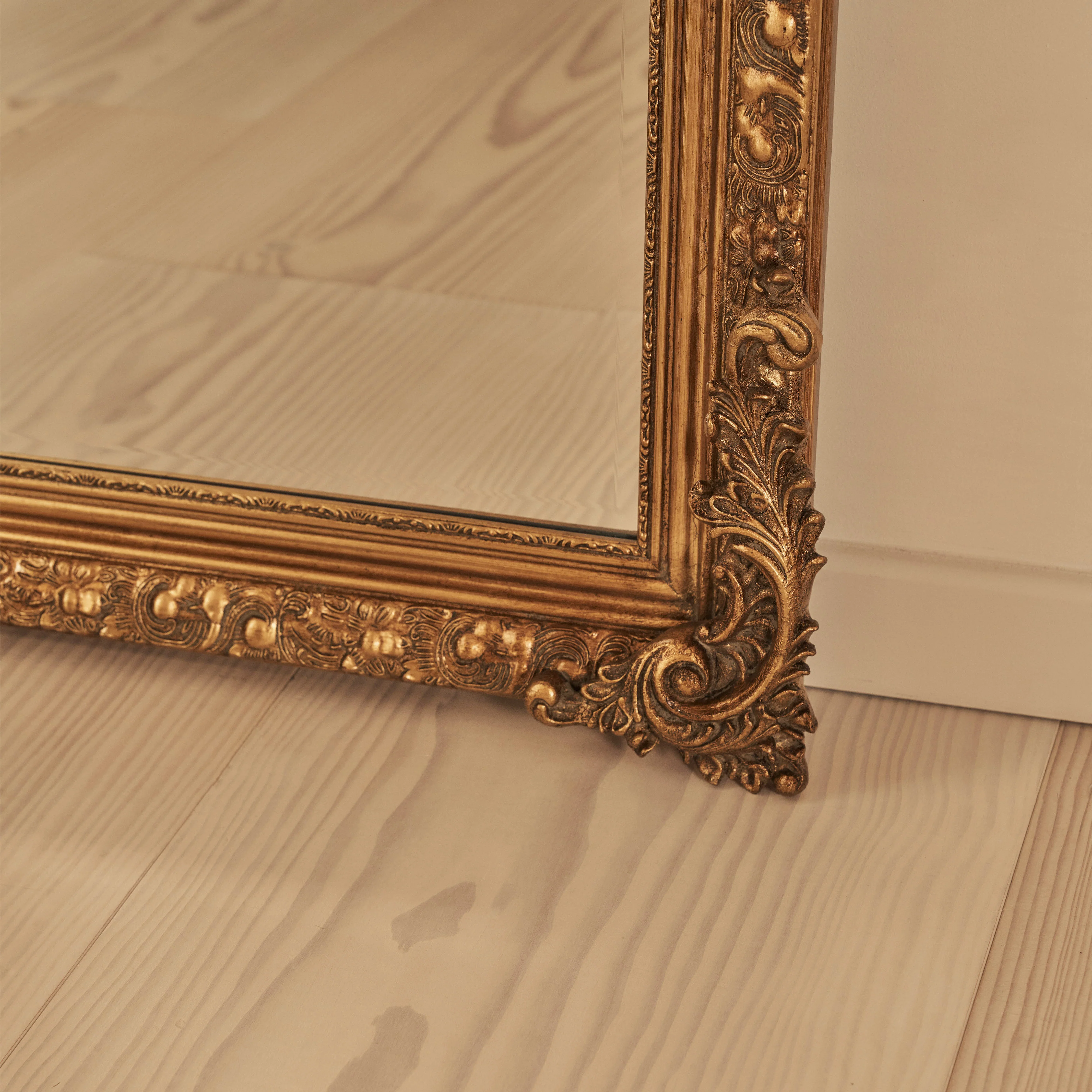 Francesca - Gold Arched Ornate Full Length Mirror 185cm x 100cm - Image 6