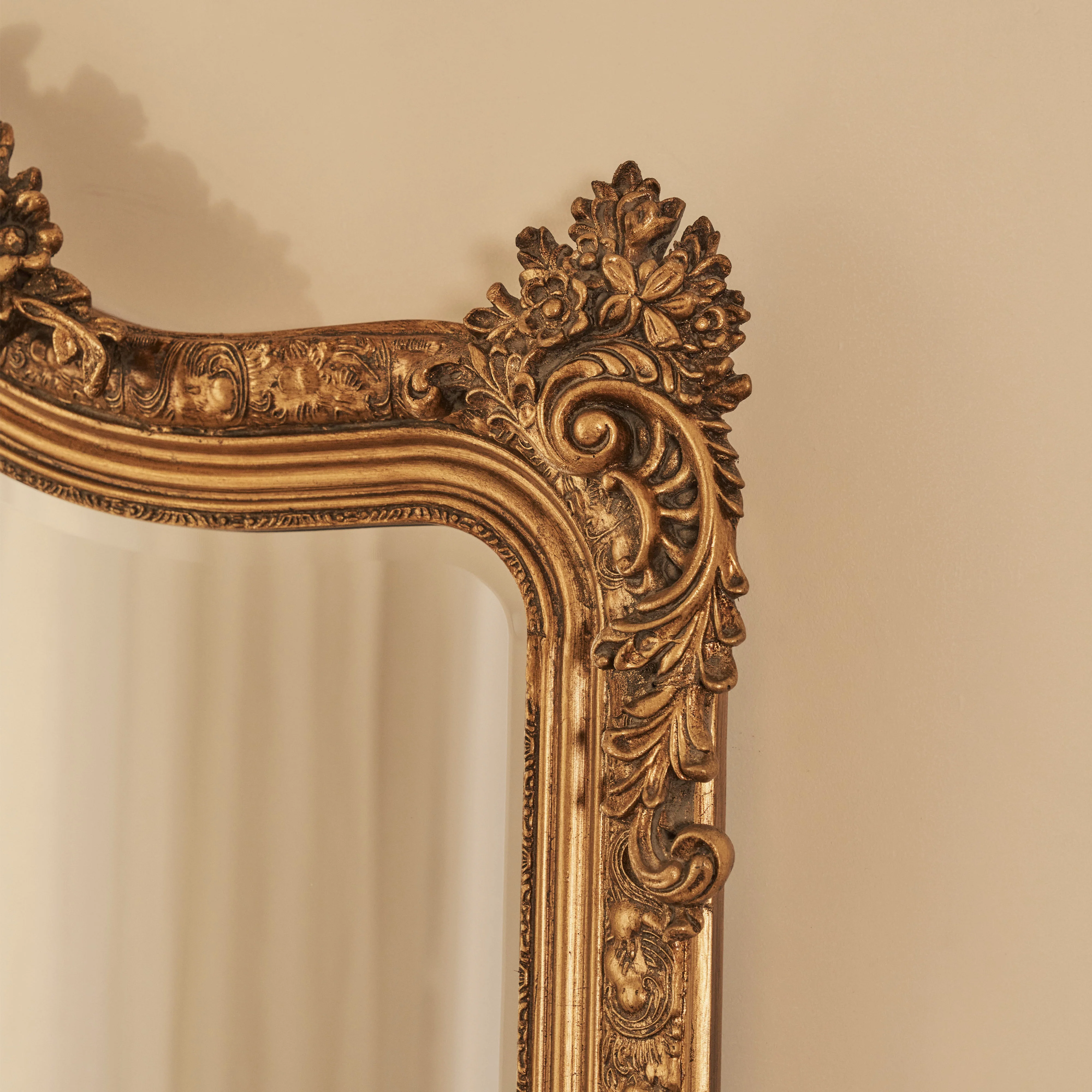 Francesca - Gold Arched Ornate Full Length Mirror 185cm x 100cm - Image 7