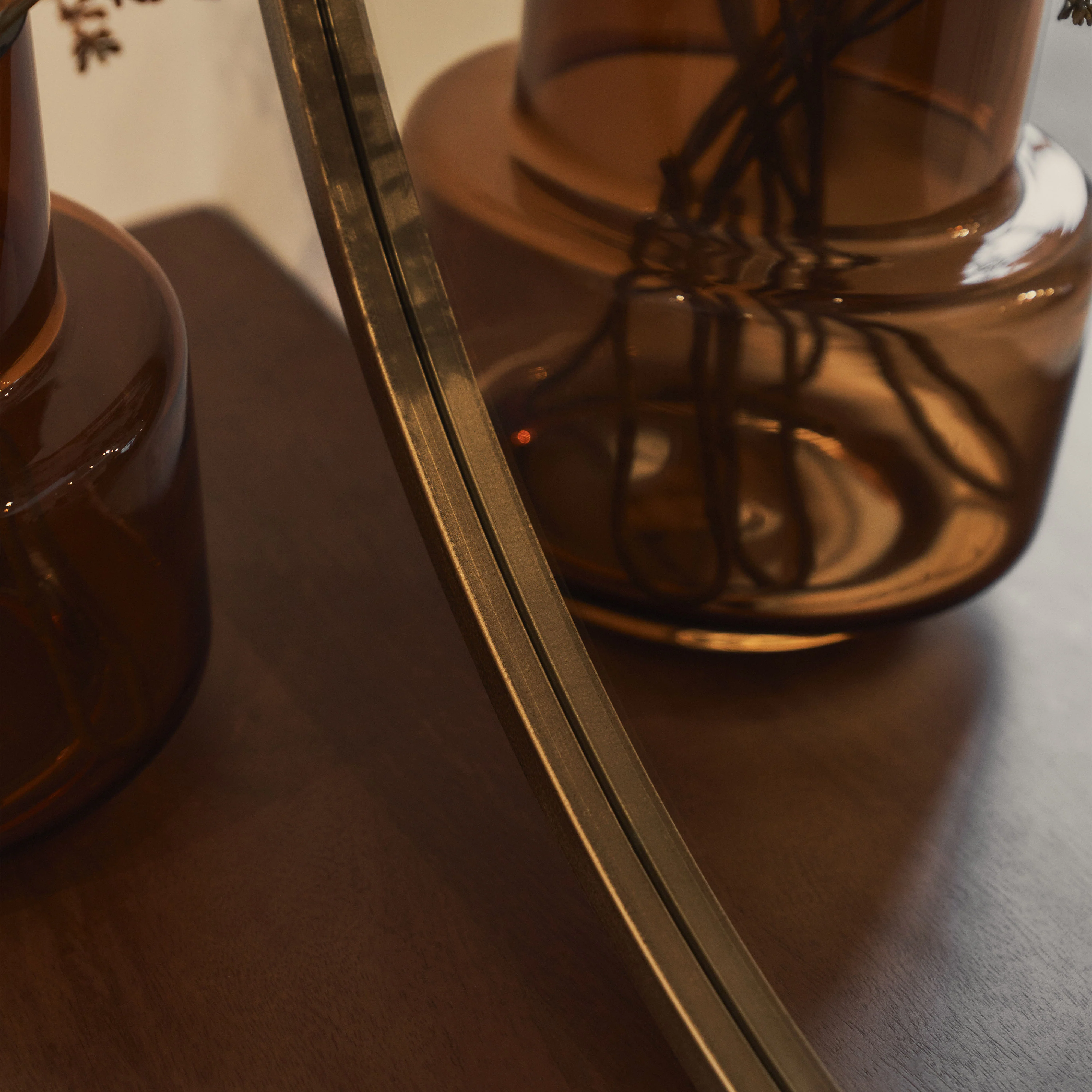 Higgins - Gold Metal Modern Round Wall Mirror 80cm x 80cm - Image 8