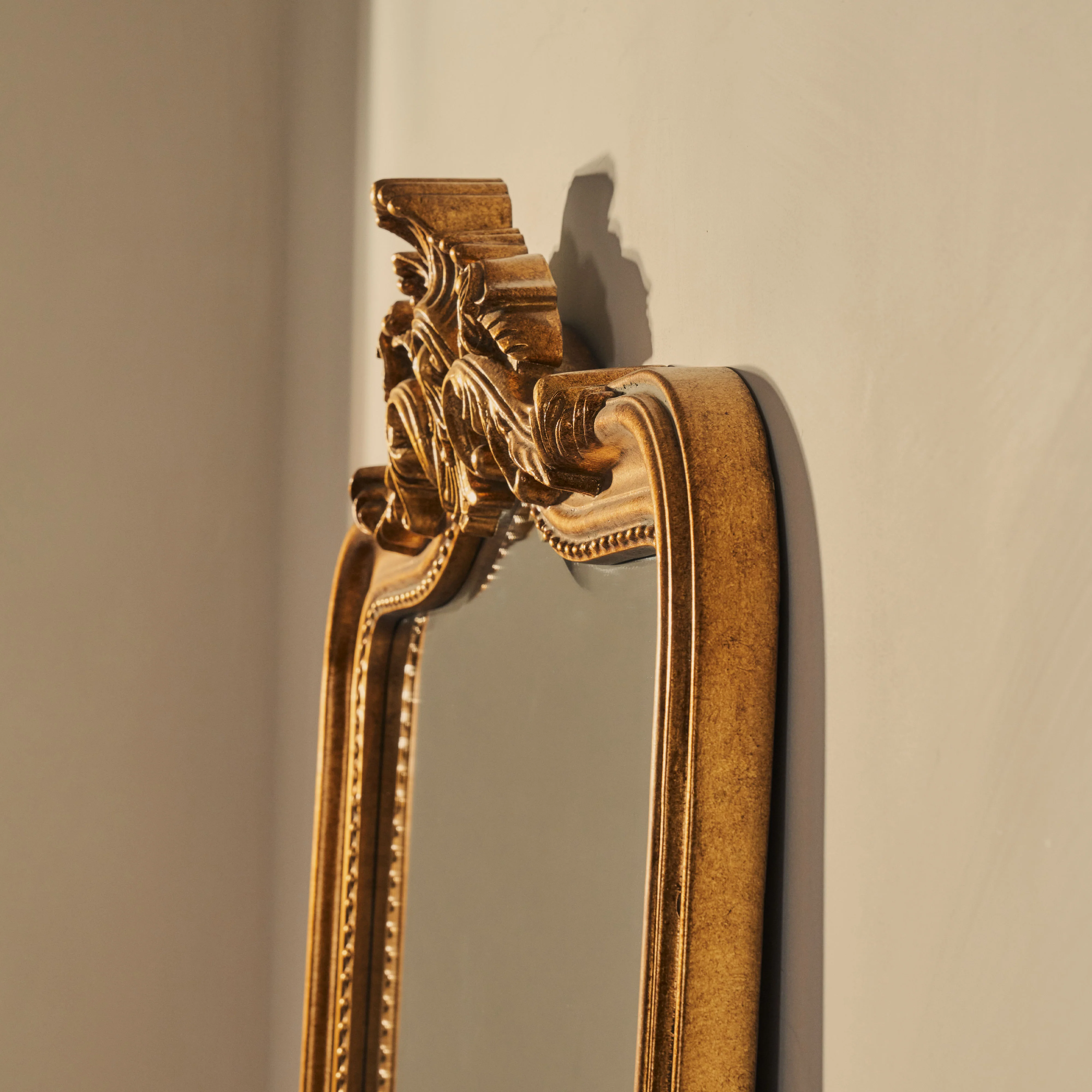 James - Gold Full Length Arched Mirror 189cm x 80cm - Image 4