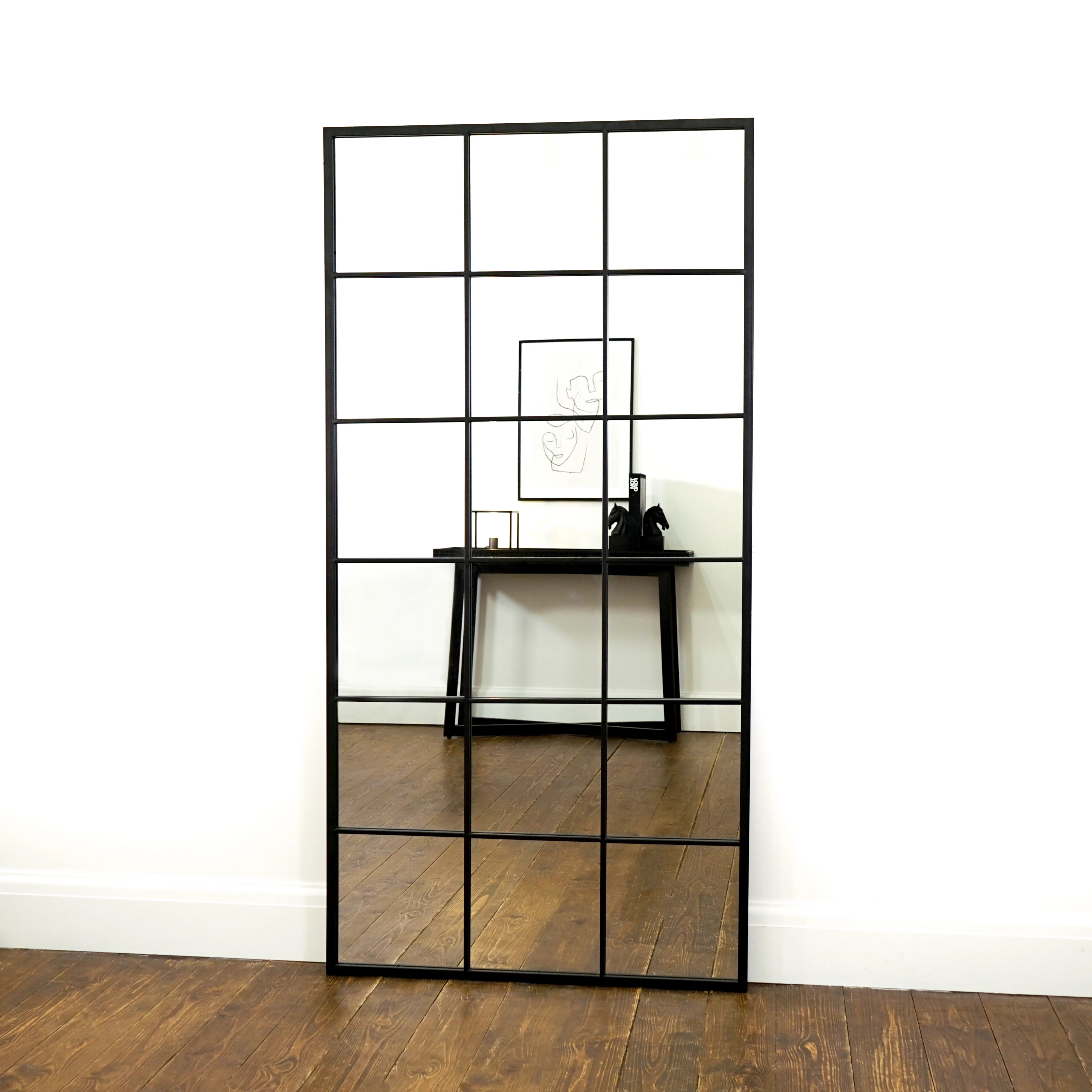 Brooklyn - Full Length Large Black Metal Mirror 180cm x 90cm - Image 5