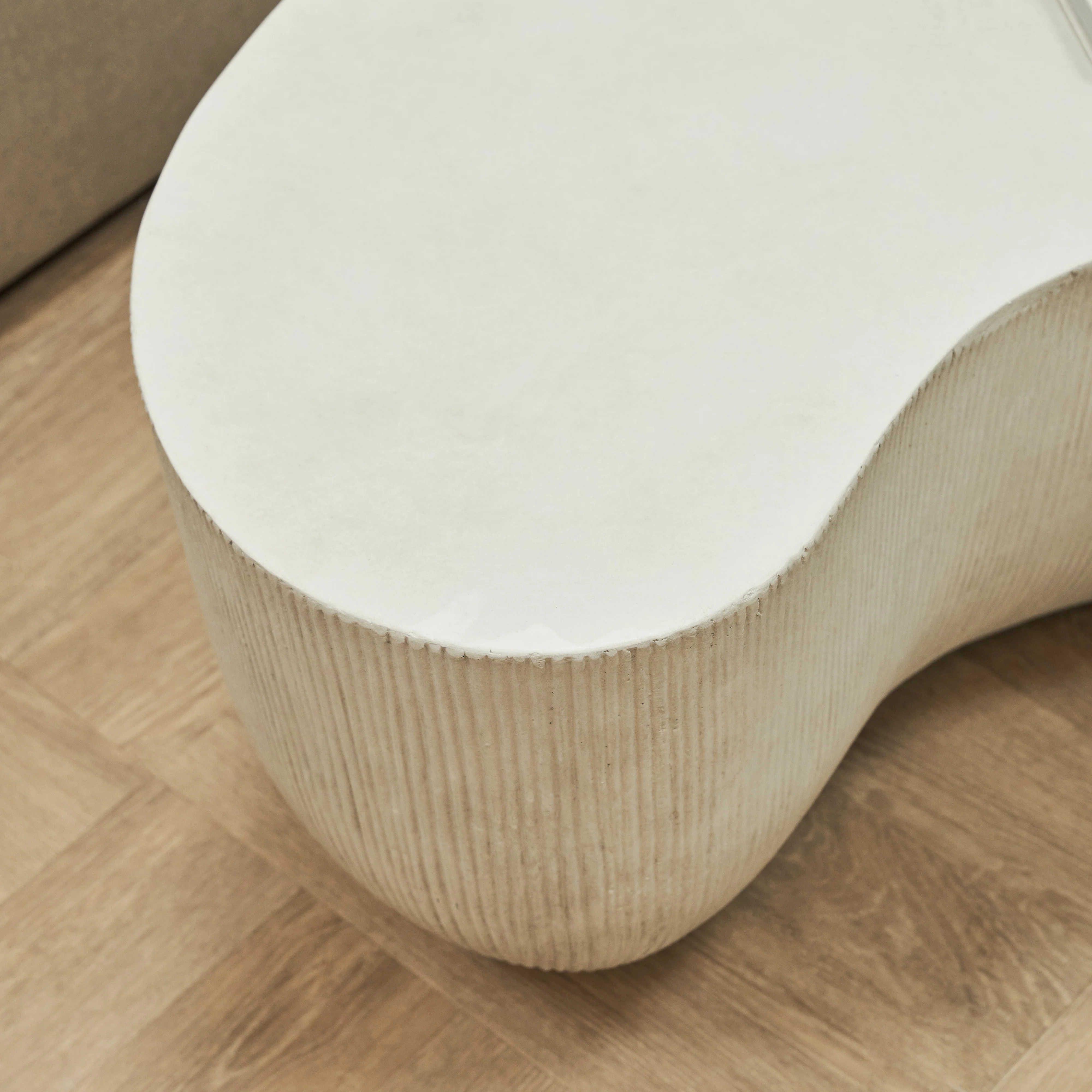 Leonardo - Minimal Concrete Shaped Coffee Table Large - Image 6