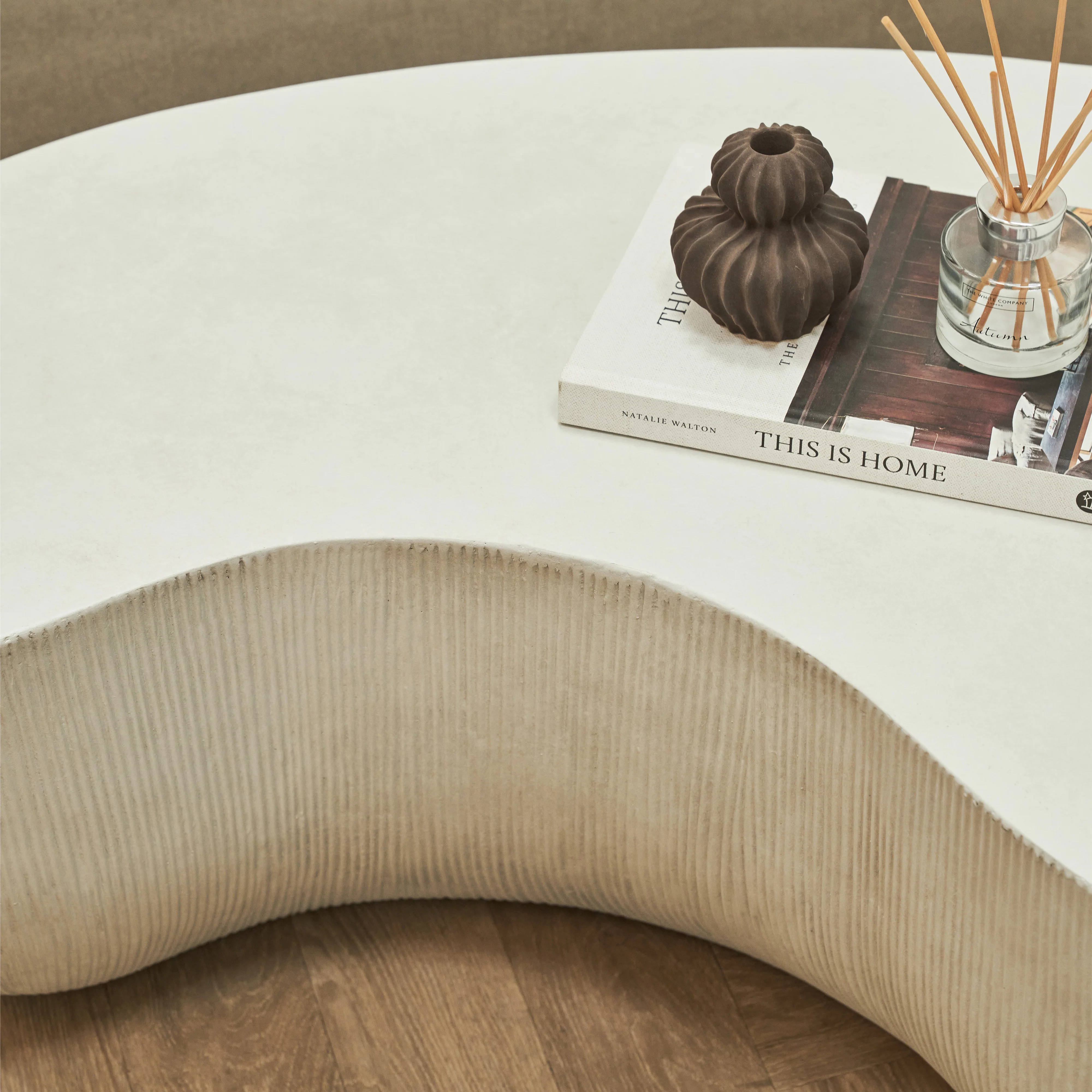 Leonardo - Minimal Concrete Shaped Coffee Table Large - Image 7
