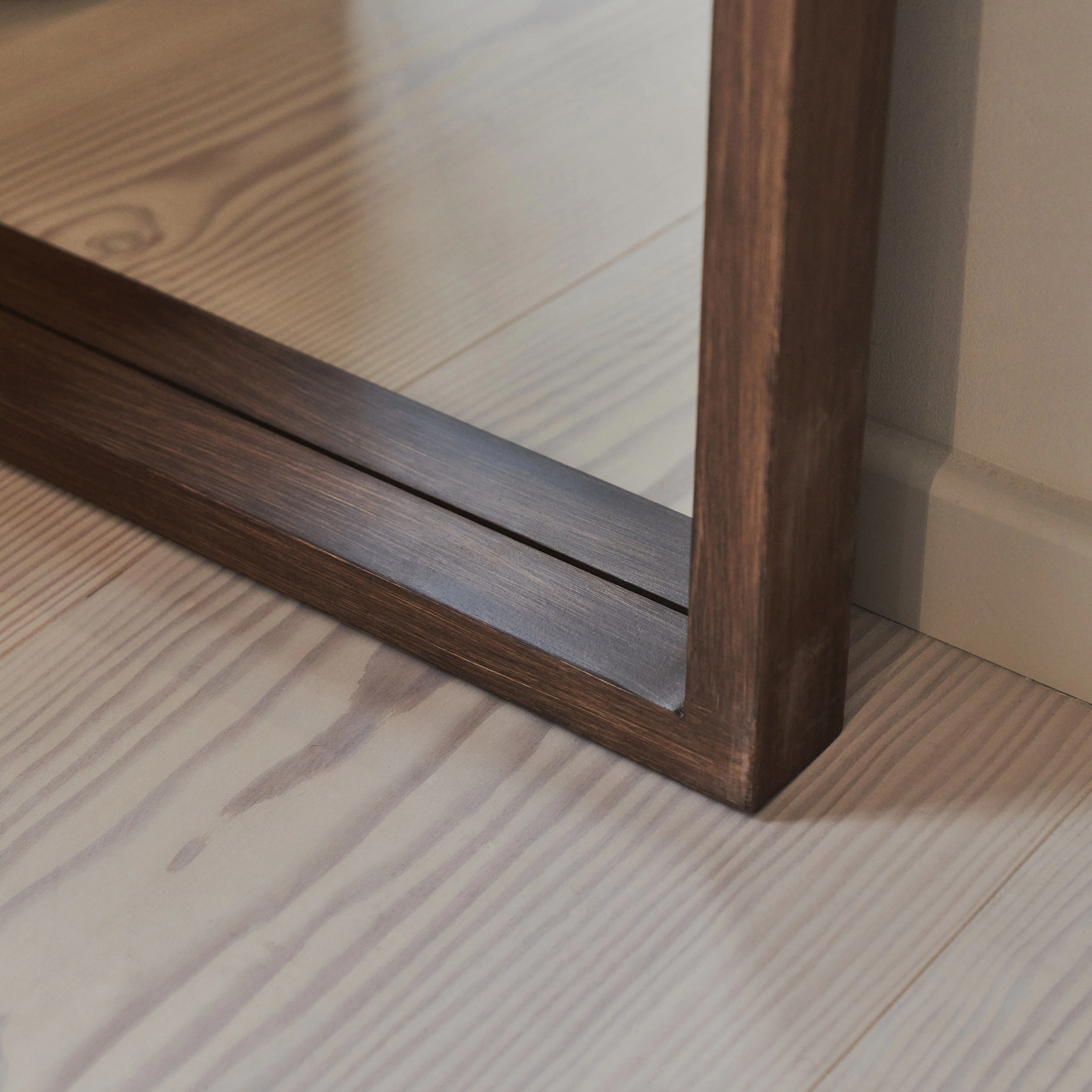 Lilia - Full Length Dark Wood Arched Wooden Mirror 170cm x 80cm - Image 5