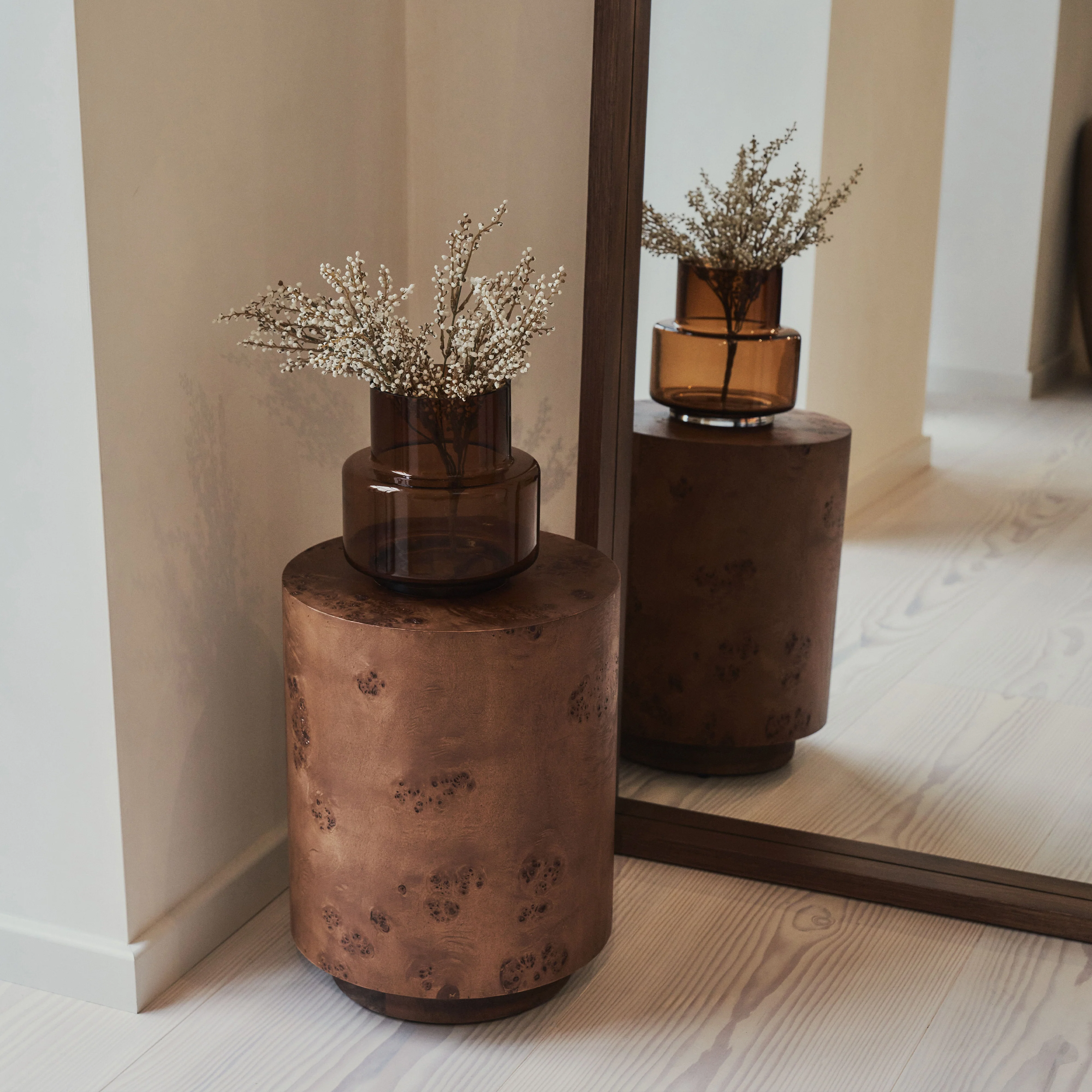 Lilia - Full Length Dark Wood Arched Wooden Mirror 170cm x 80cm - Image 6