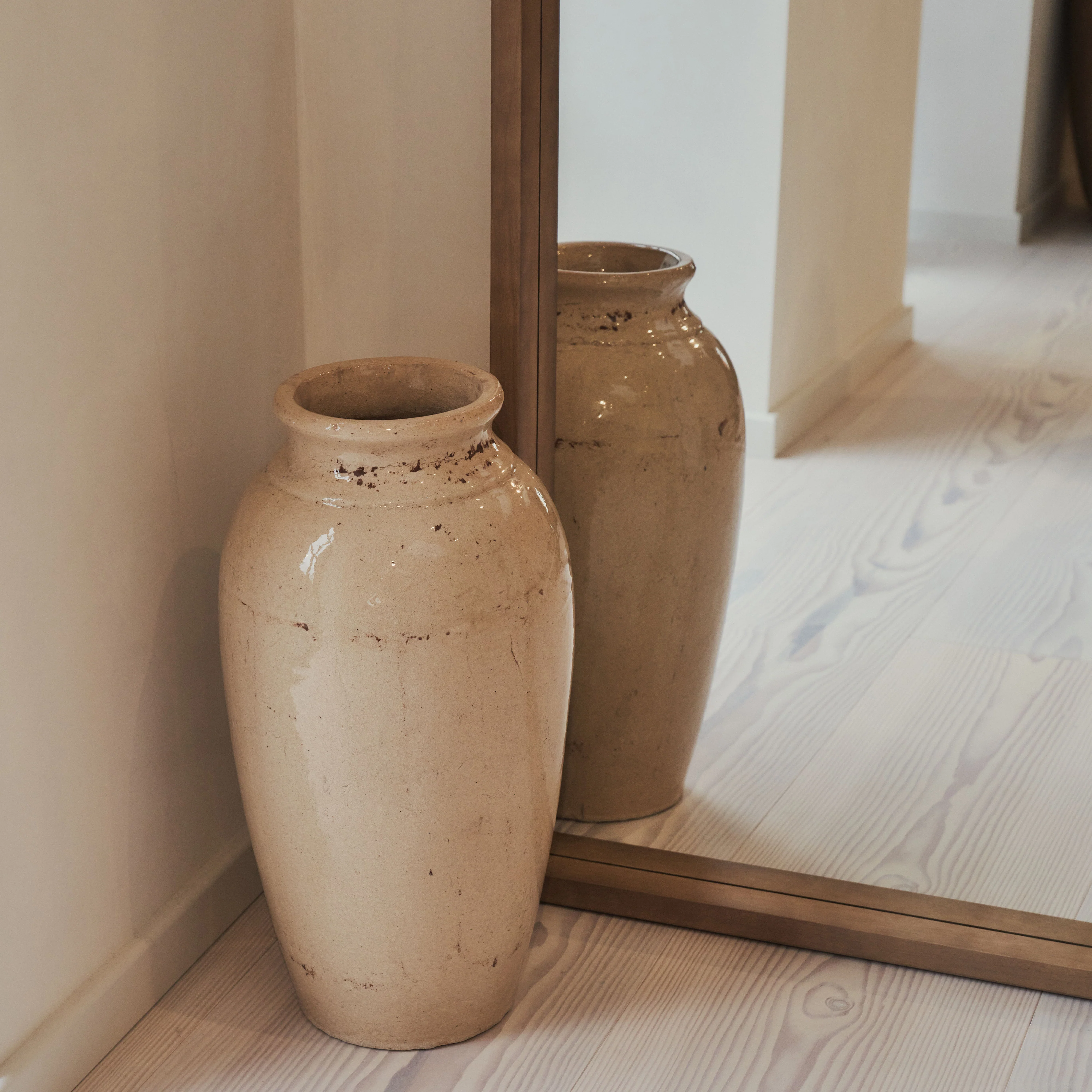 Lilia - Full Length Warm Wood Arched Wooden Mirror 170cm x 80cm - Image 4