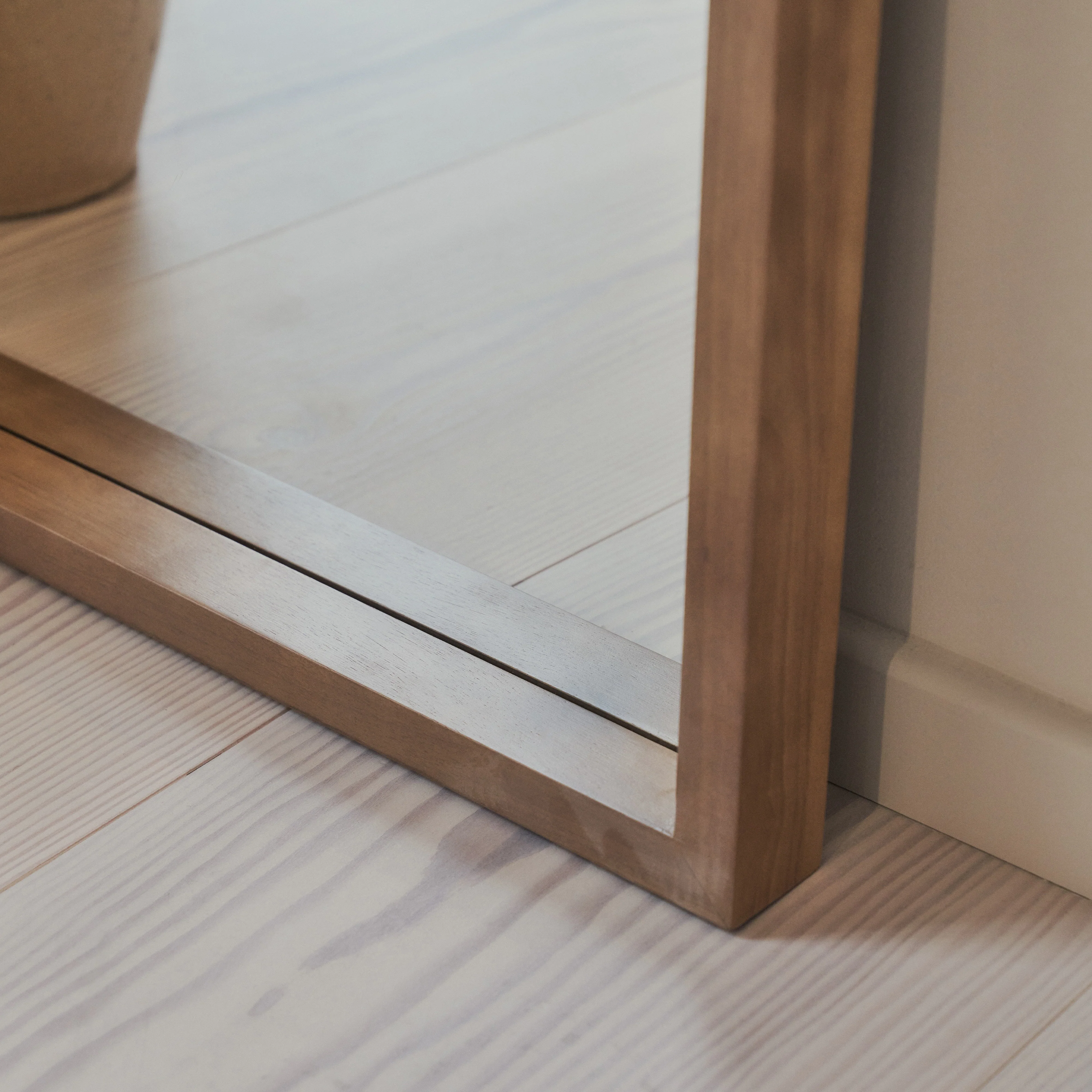 Lilia - Full Length Warm Wood Arched Wooden Mirror 170cm x 80cm - Image 5