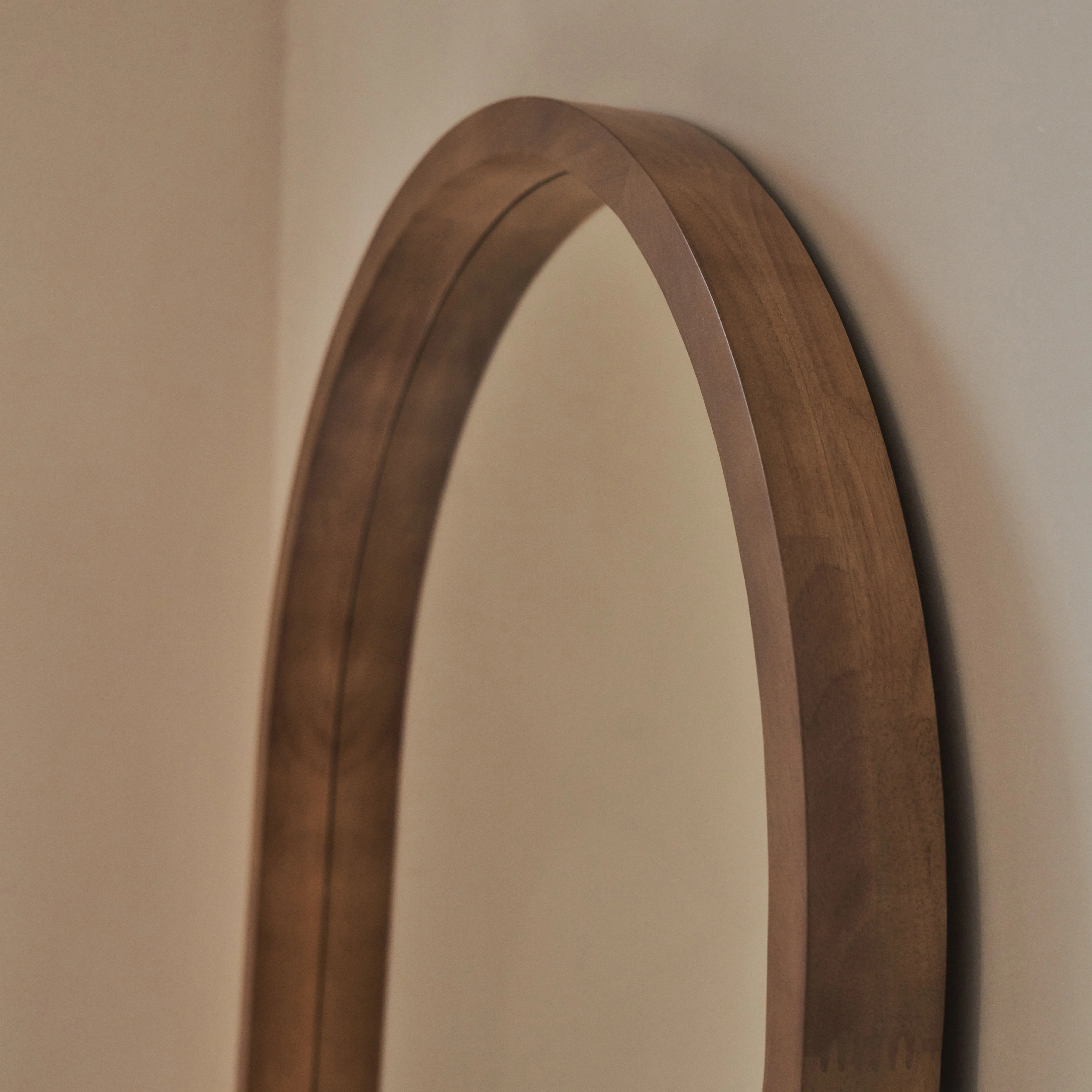 Lilia - Full Length Warm Wood Arched Wooden Mirror 170cm x 80cm - Image 7