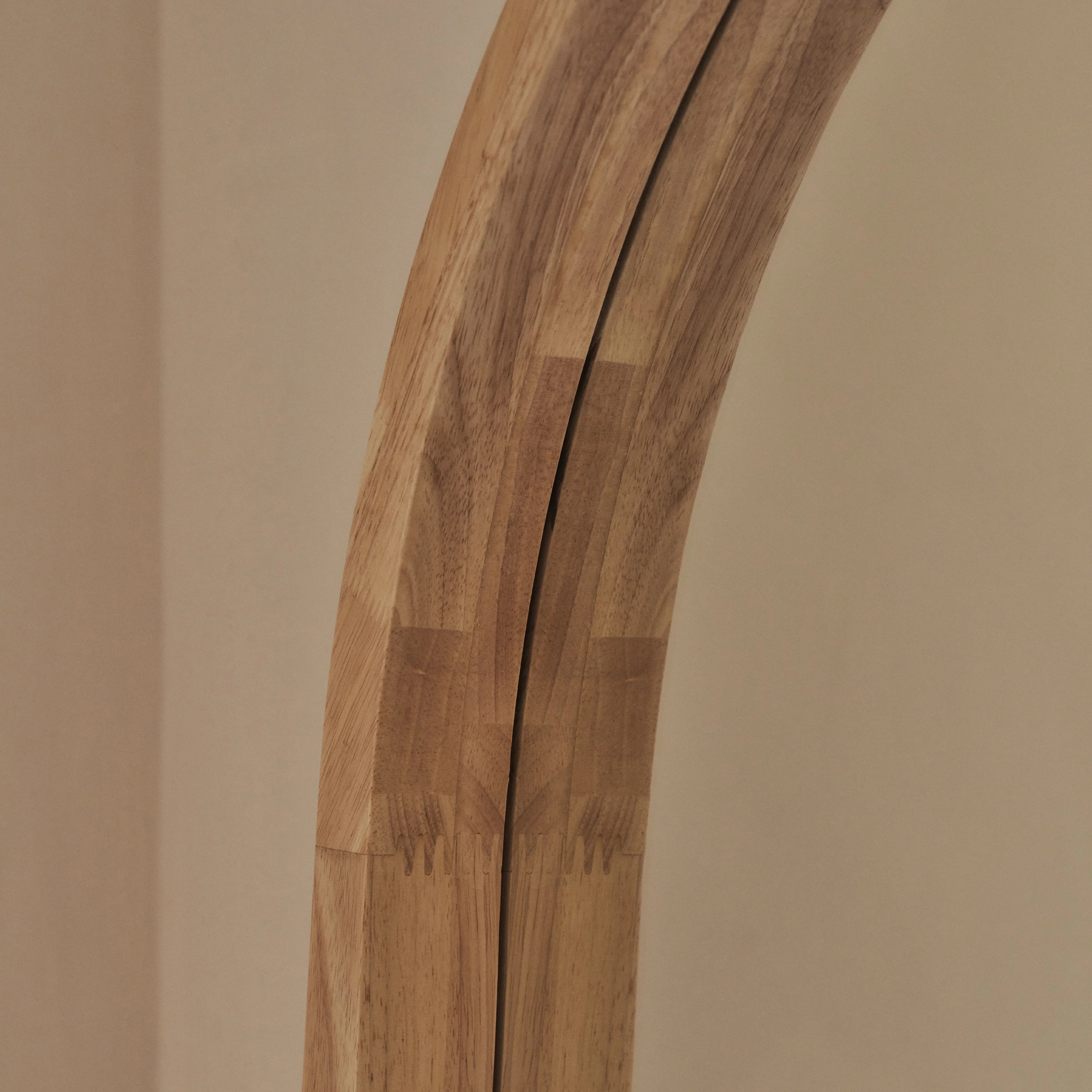 Lilia - Full Length Light Wood Arched Wooden Mirror 170cm x 80cm - Image 8