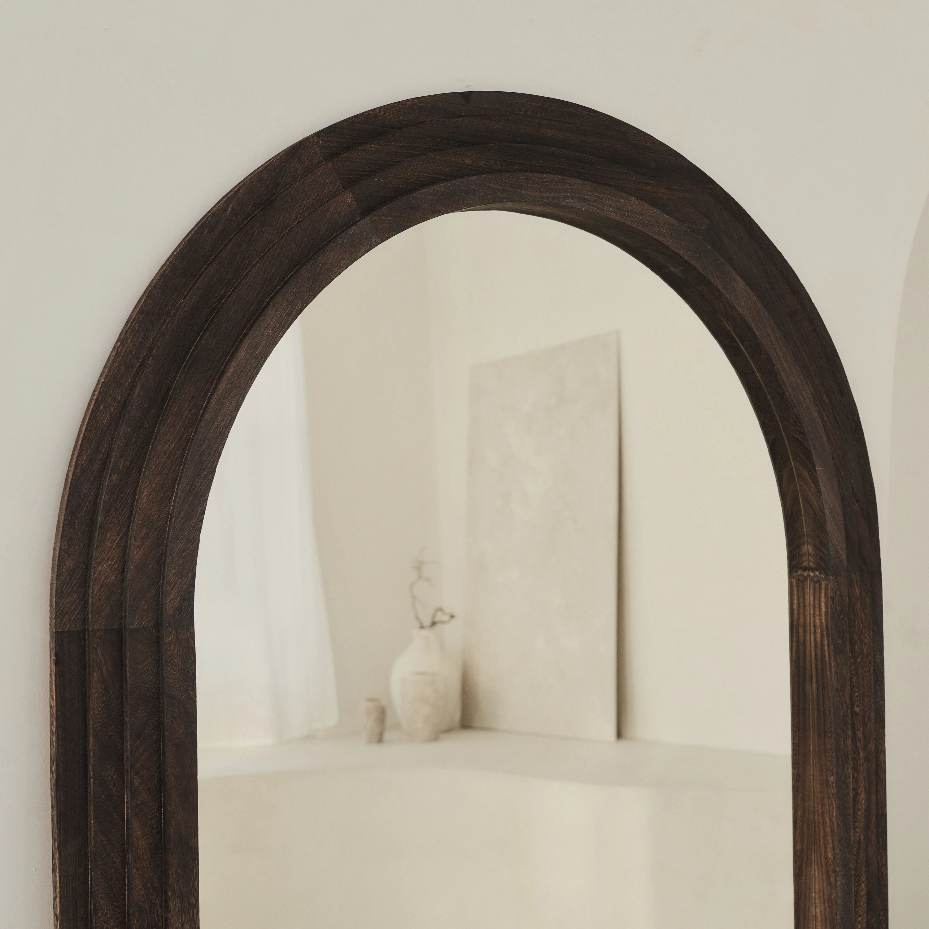 Luciana - Full Length Arched Charred Wood Mirror 180cm x 110cm - Image 10